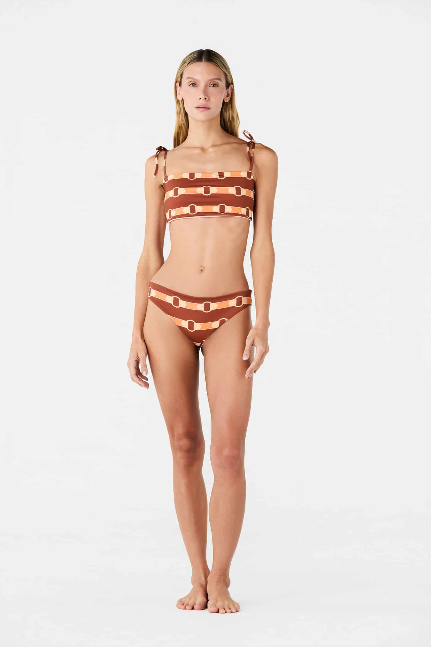 Sunset Waves Bottom / Orange Horse Reins - Peach - miniatura 2