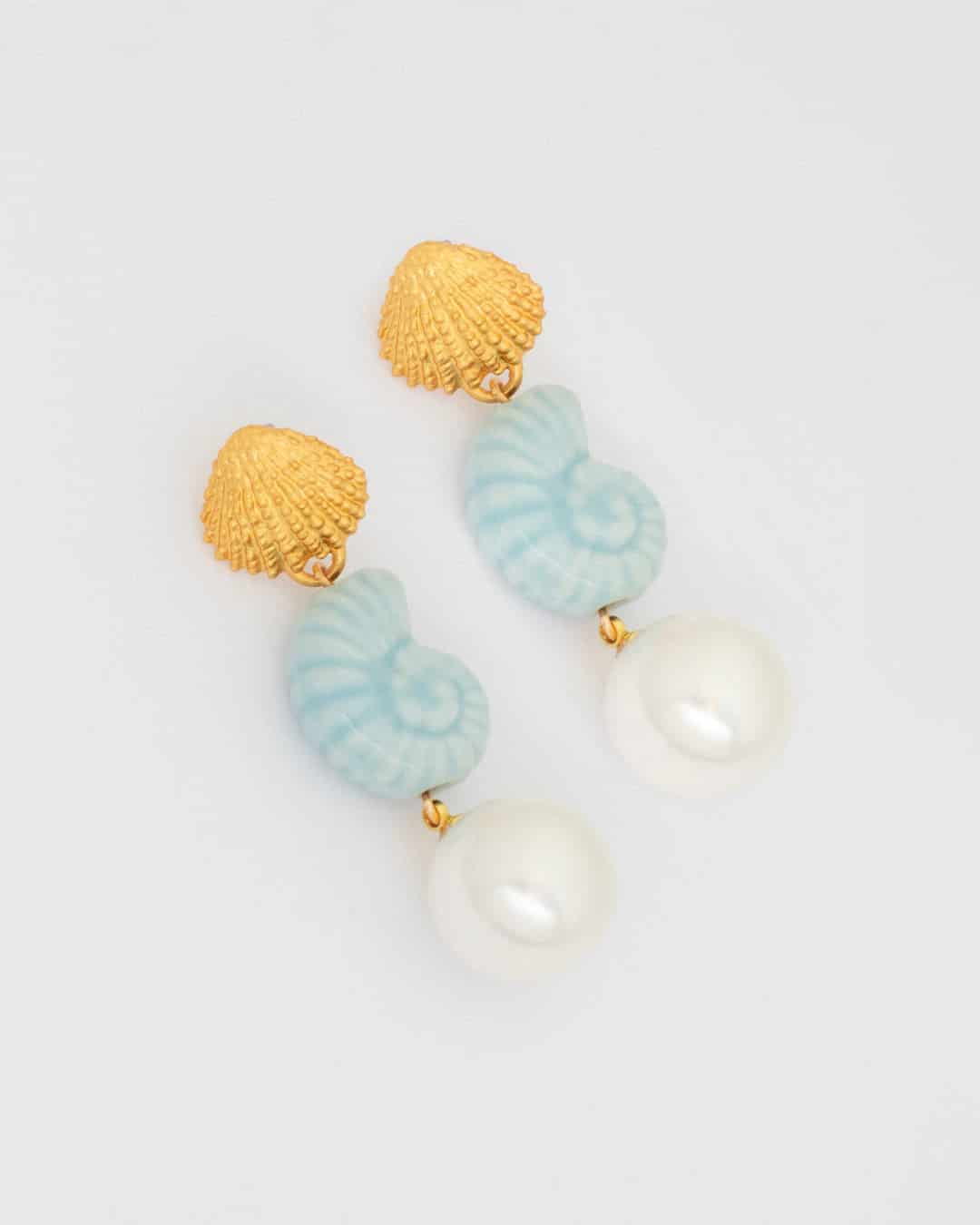 Aretes Caracol Perla - miniatura 2