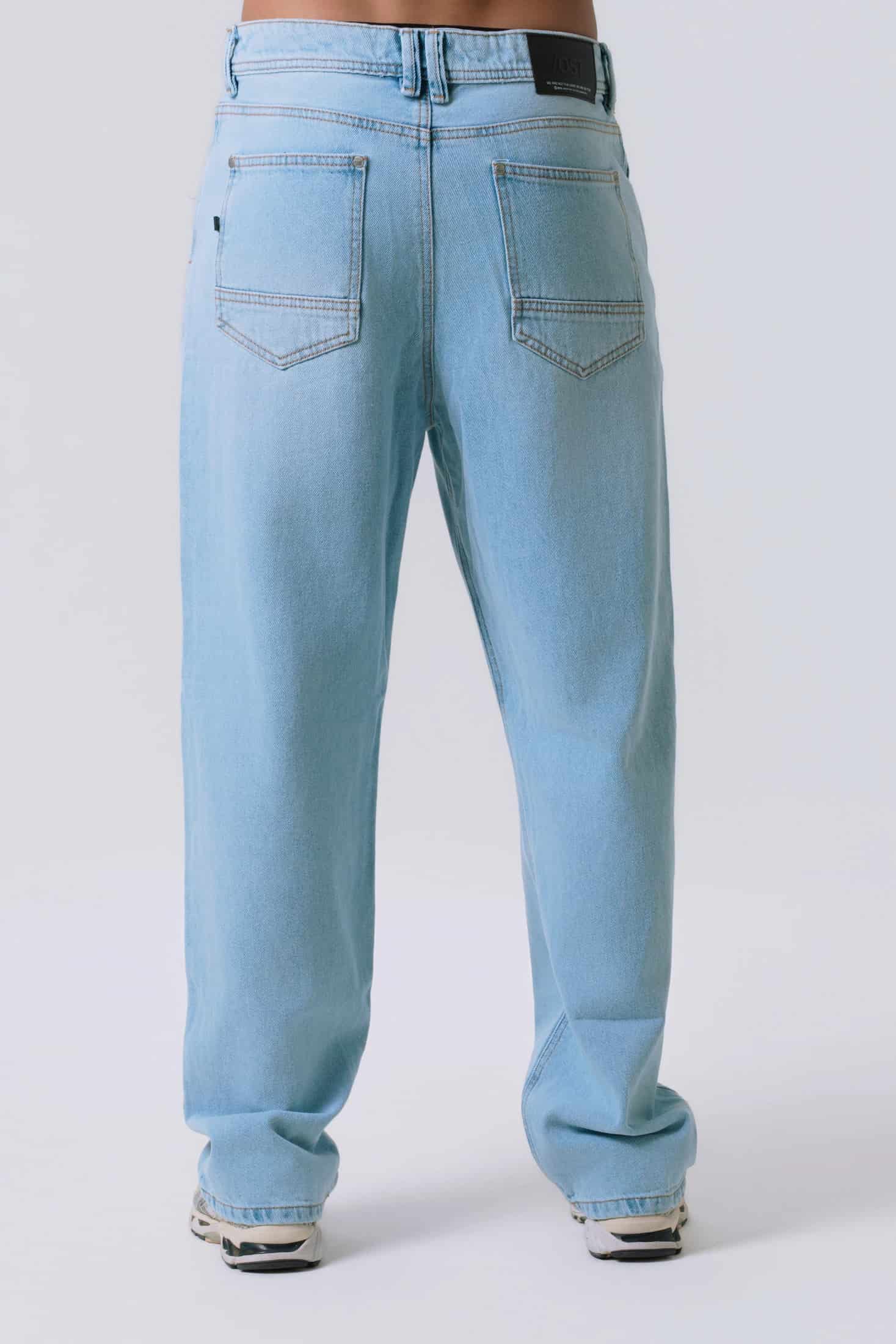 JEAN 5 BOLSILLOS COLOR AZUL HIELO - miniatura 4