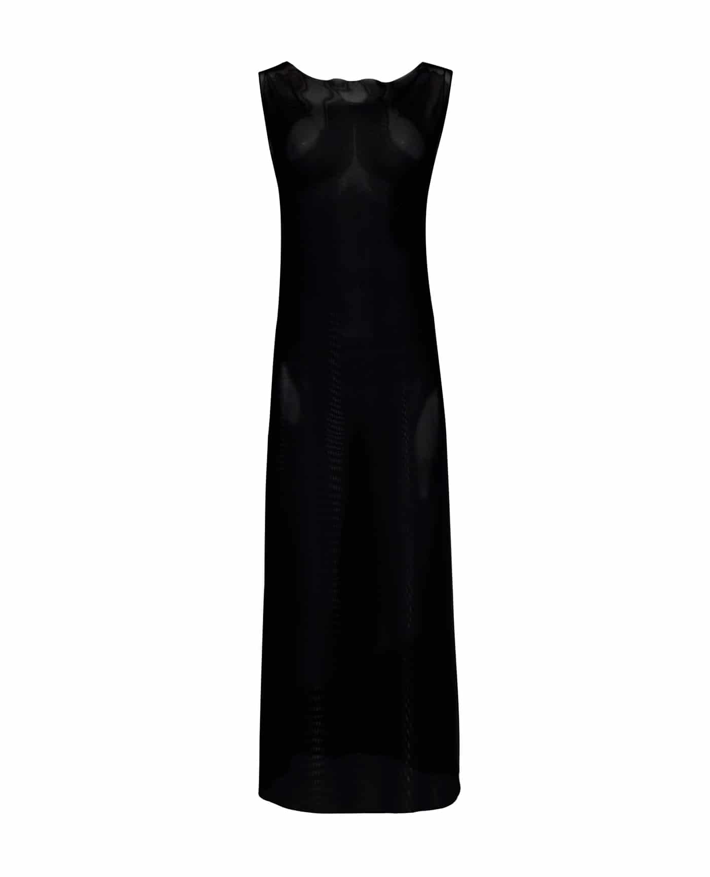 Vestido largo preto - miniatura 1