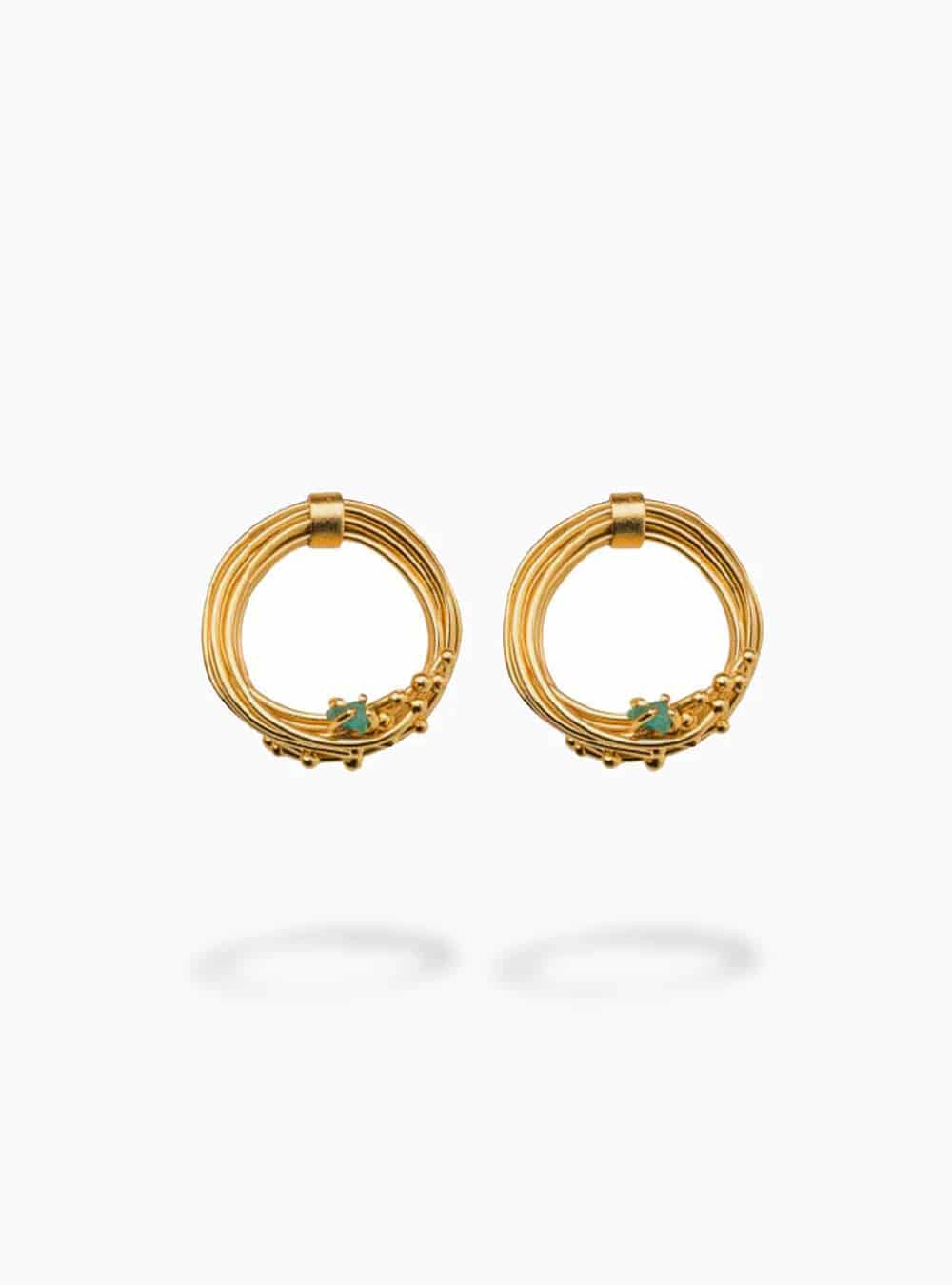 Aretes Geo Esmeralda - miniatura 1