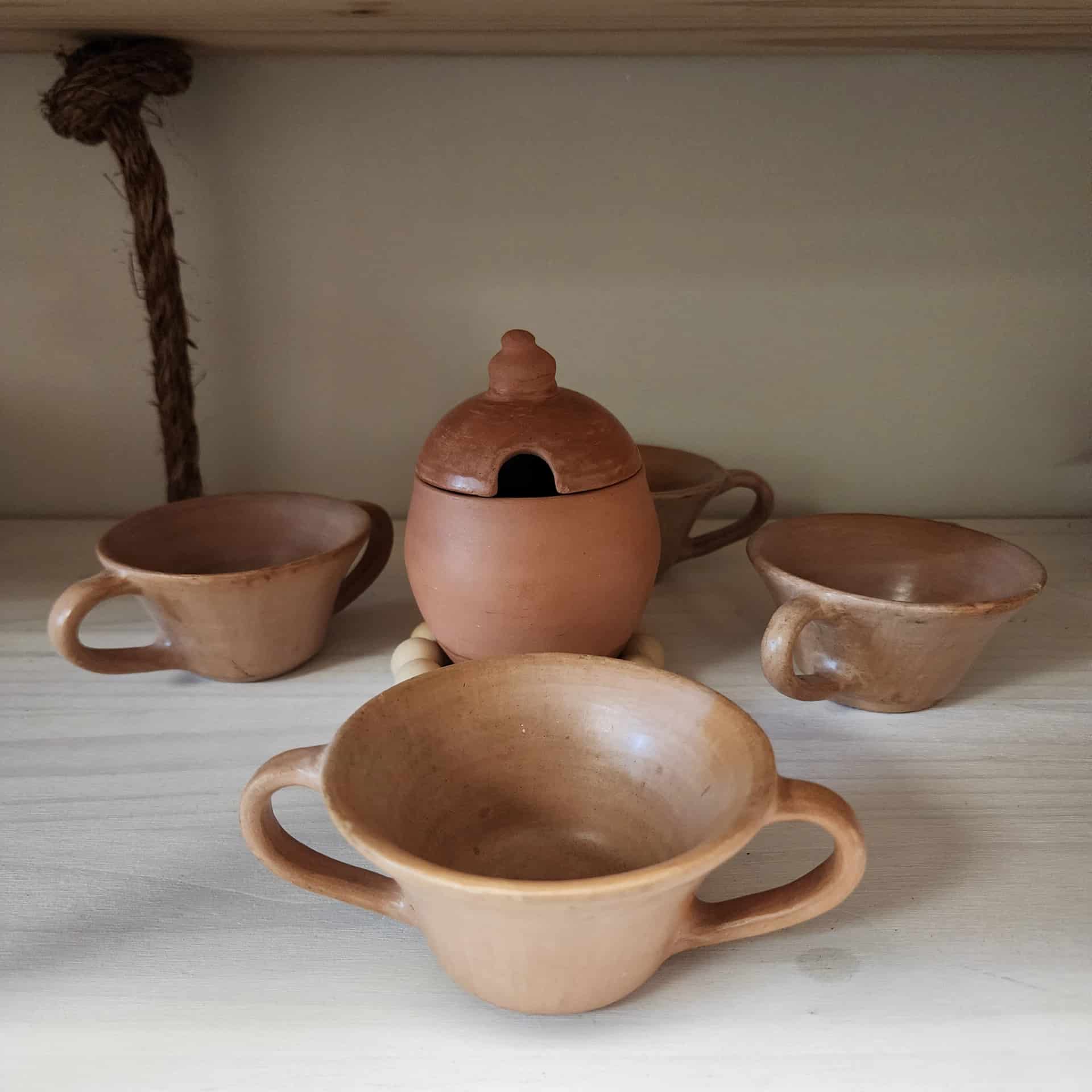 Artisanal Clay Cup & Jar Set - miniatura 2
