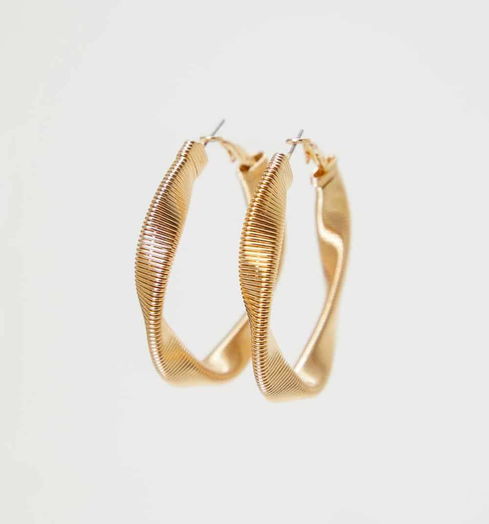 Aretes candonga cadena serpiente - miniatura 4