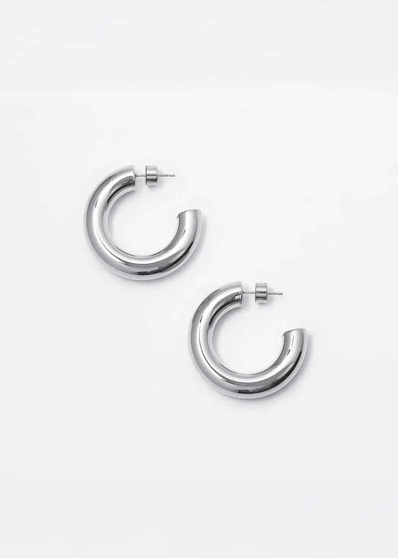Menik Hoops Plateado - miniatura 1