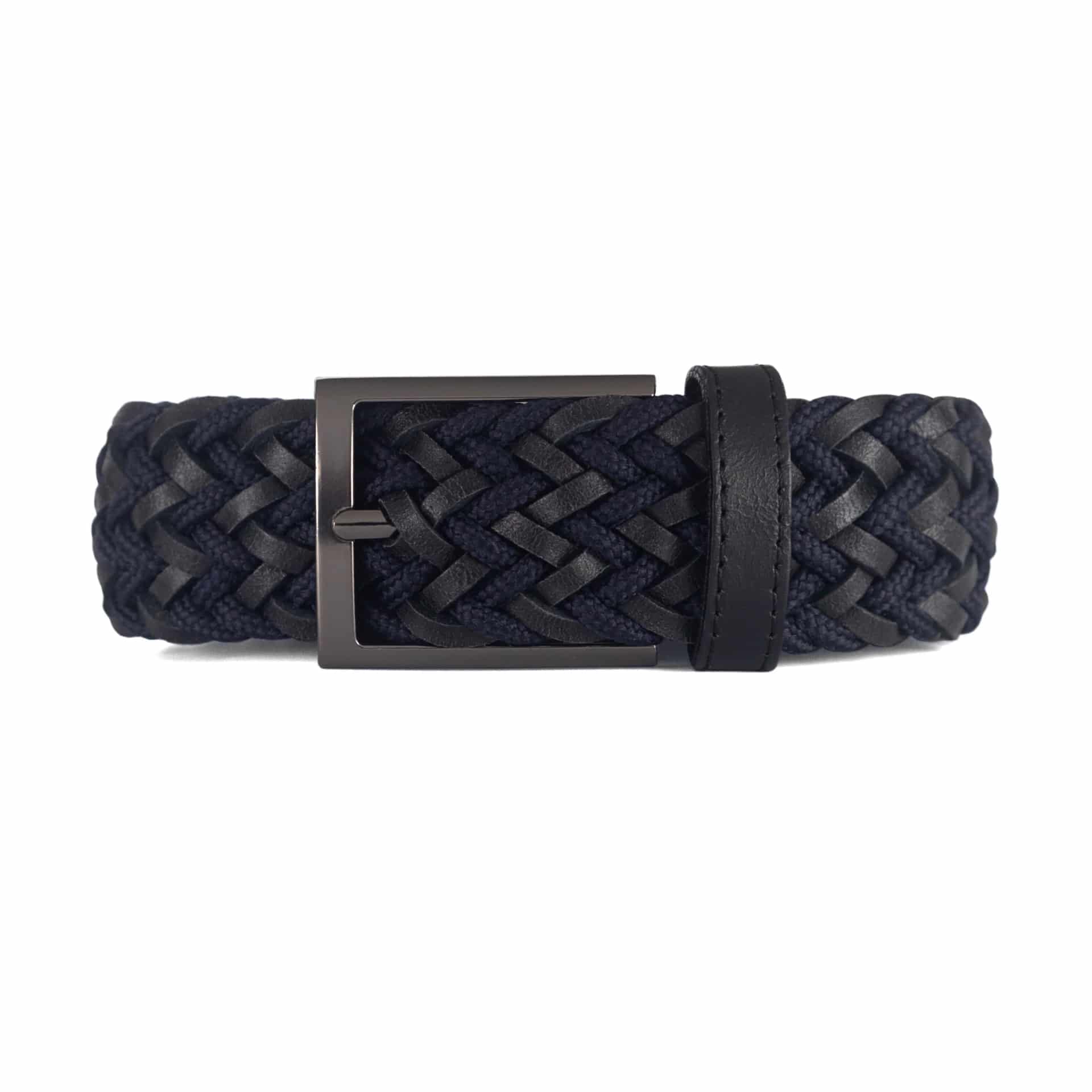 CINTURÓN LEATHER FUSION Azul/negro - miniatura 5
