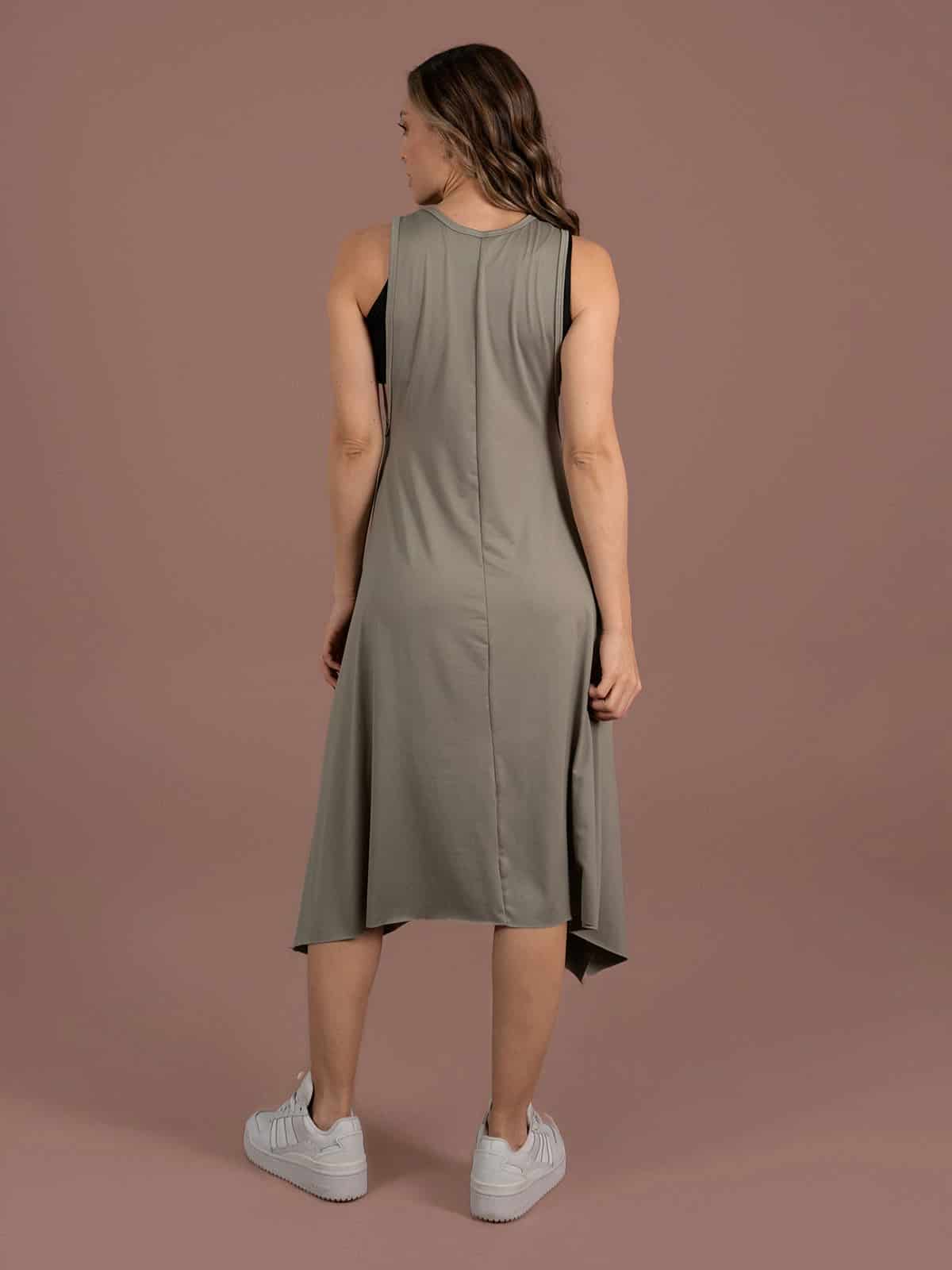 Vestido danila melon verde seco - miniatura 3