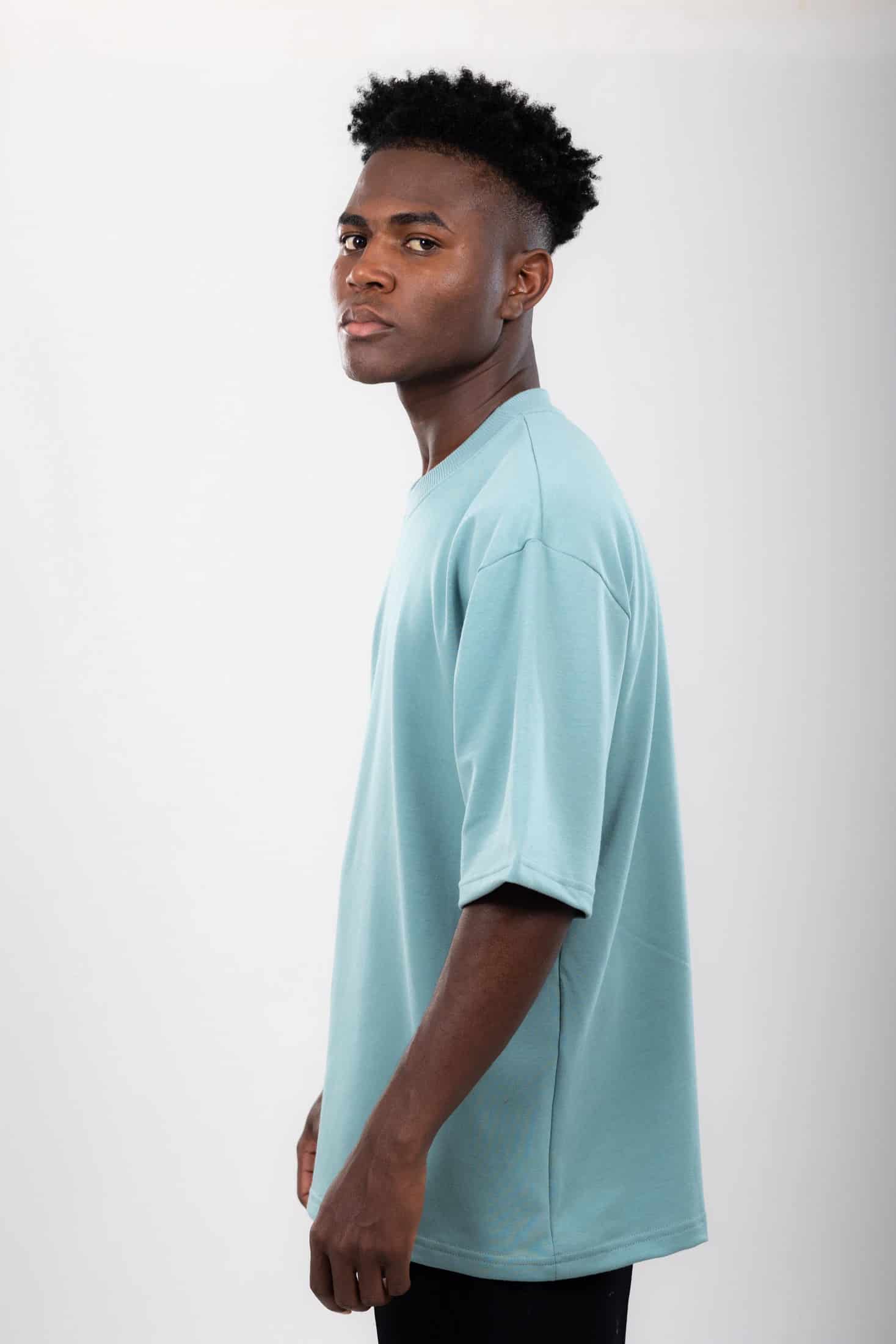 CAMISETA GRIS VERDOSO 14083 OVERSIZE BASICA SVG - miniatura 5