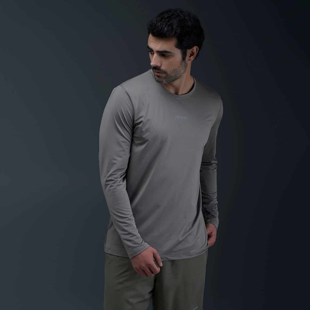 Camiseta Manga Larga Deportiva Verde - miniatura 1
