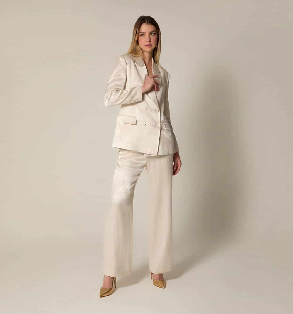 Blazer manga larga efecto jacquard - miniatura 5