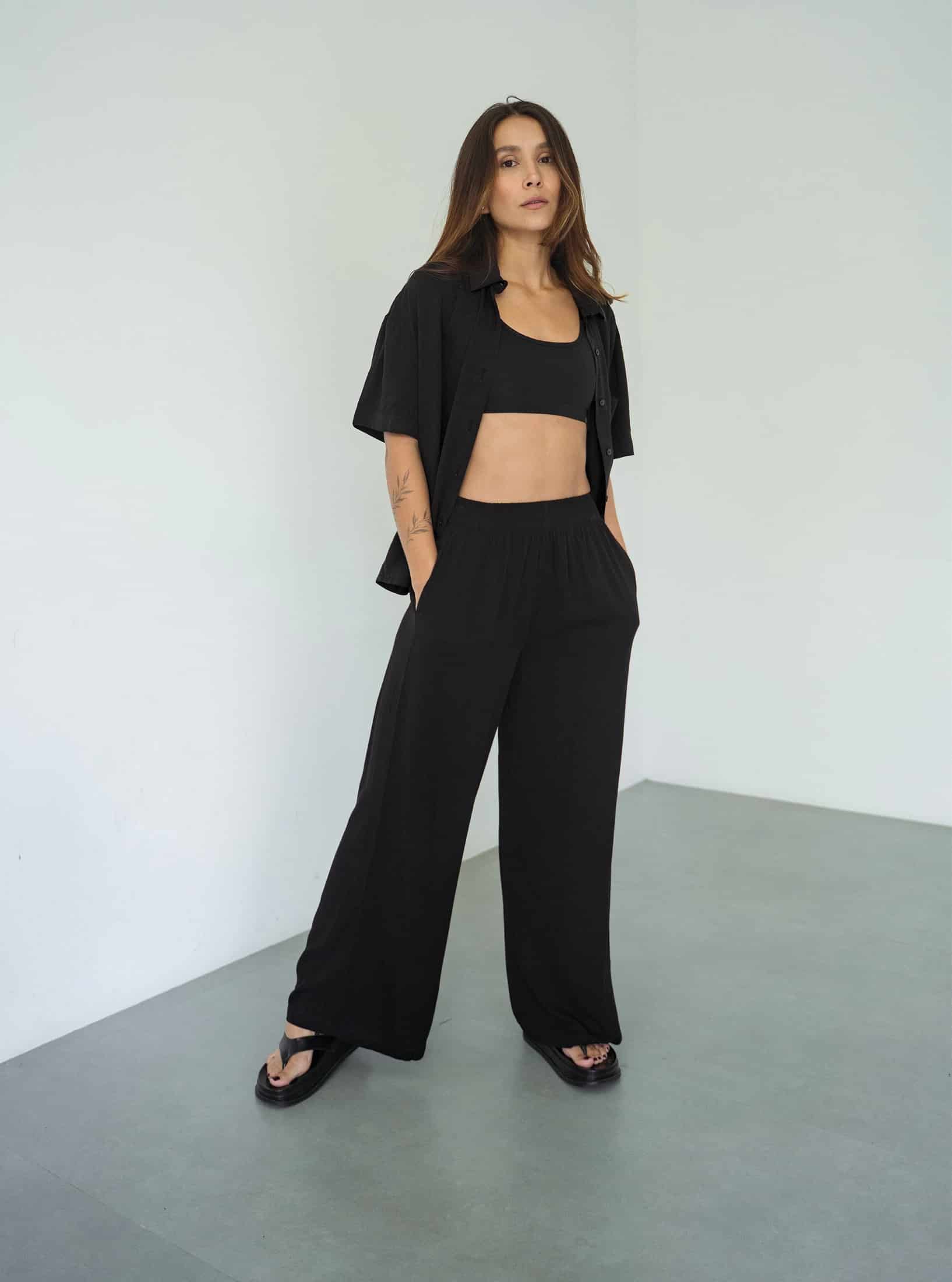 Set Breezy Black Palazzo - miniatura 3
