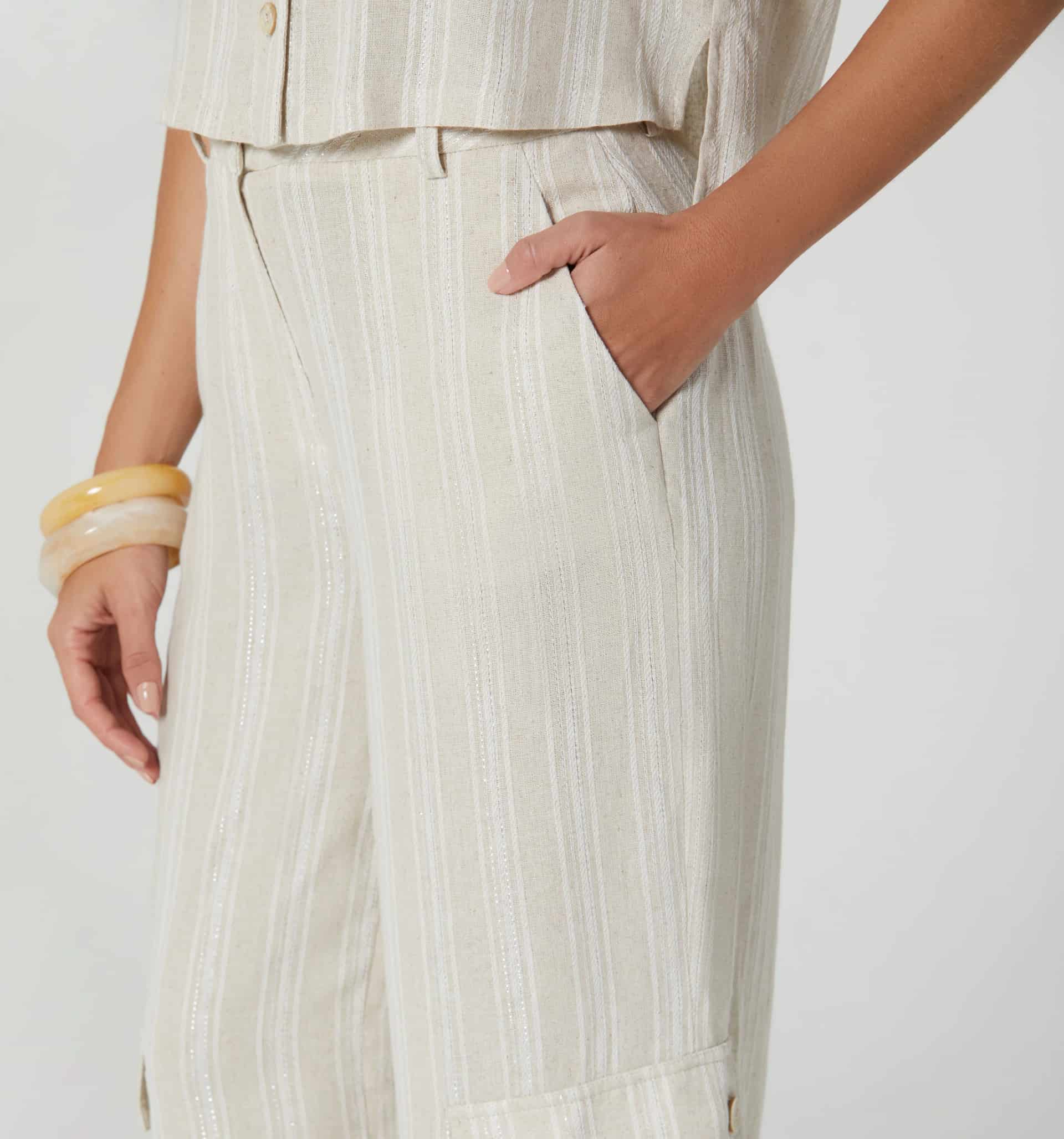 Pantalon palazo tiro alto - miniatura 4