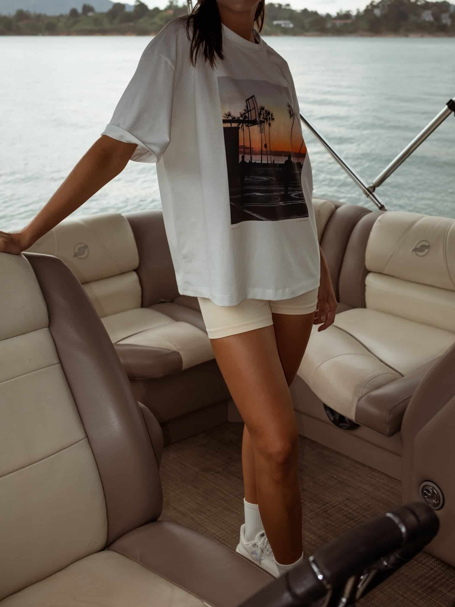 L.A. SUNSET PHOTOGRAPHY T-SHIRT - SOFT WHITE - miniatura 8