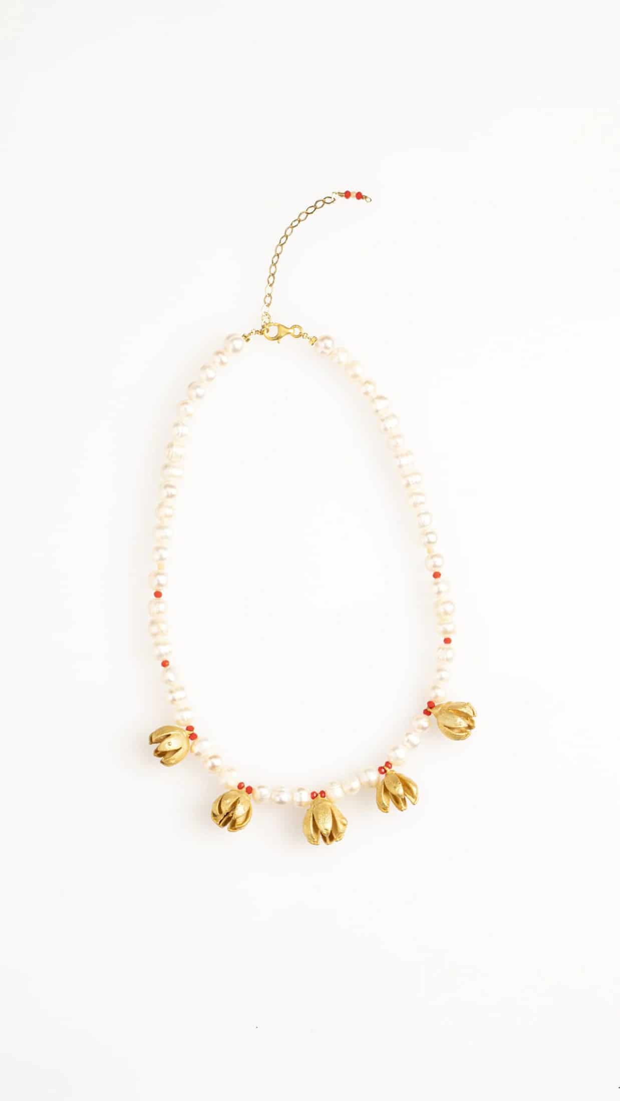 JUNIPER TREE SEEDS PEARL AND CHEZ STONES NECKLACE SHORT - miniatura 4