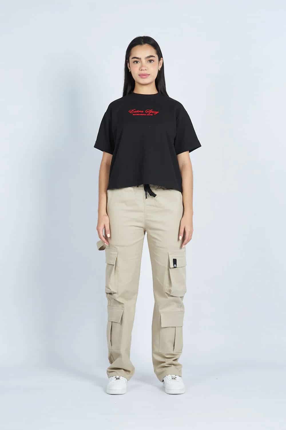 Pantalón jogger cargo bota recta 8 bolsillos  CAQUI | Drop 03 | - miniatura 3