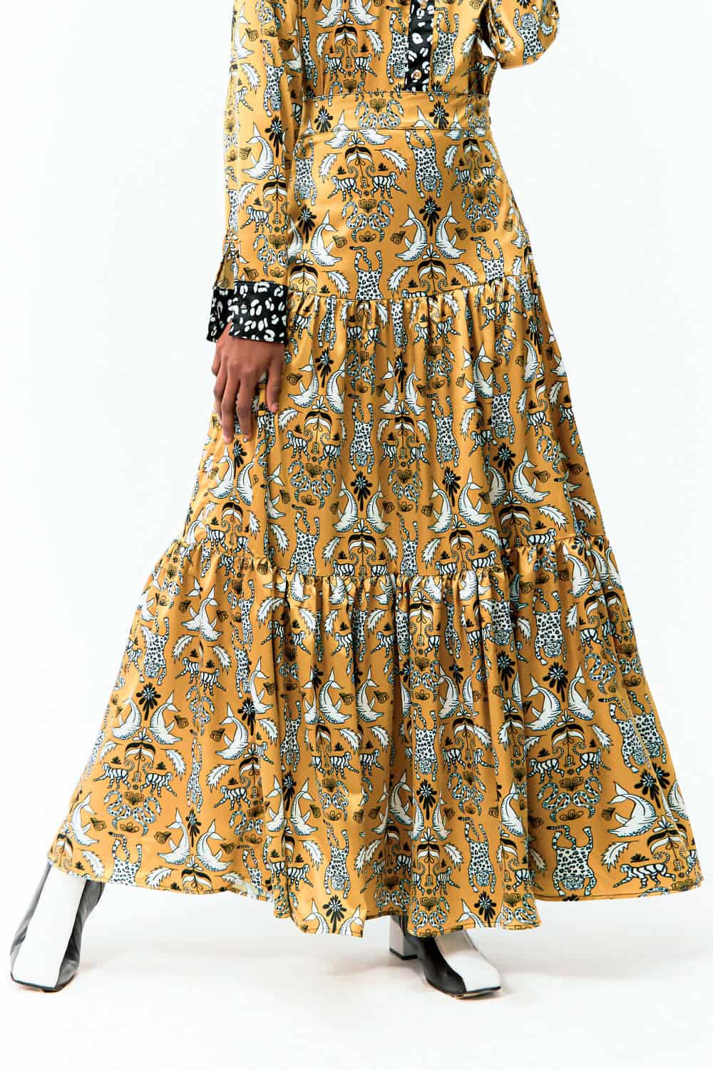 Maxi Falda / Estampado Fauna Sagrada - miniatura 3
