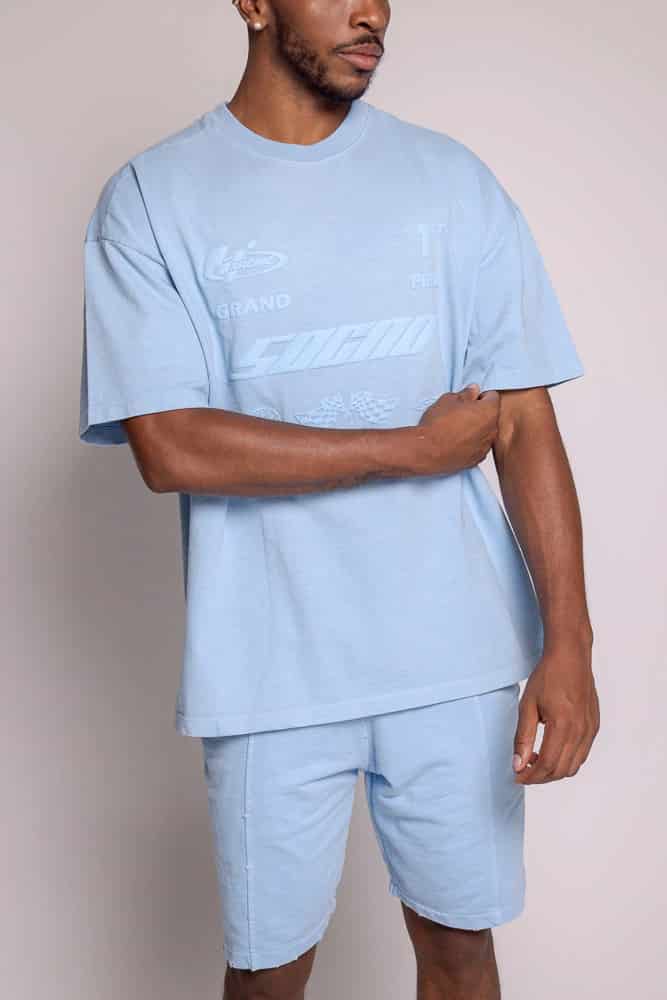 Set Oversized y Bermuda-Azul - miniatura 6