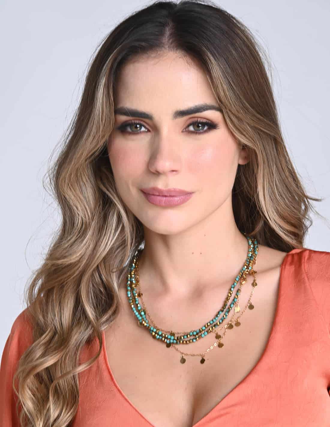 Collar Suri Mint Green + Golden - miniatura 1