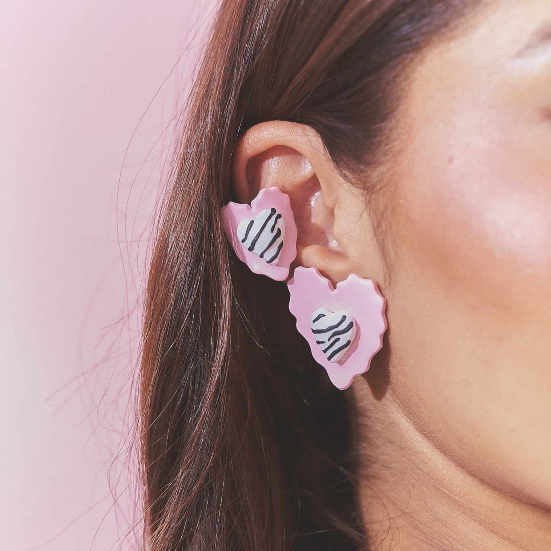 Earcuff Corazón Rayado Mix - miniatura 3