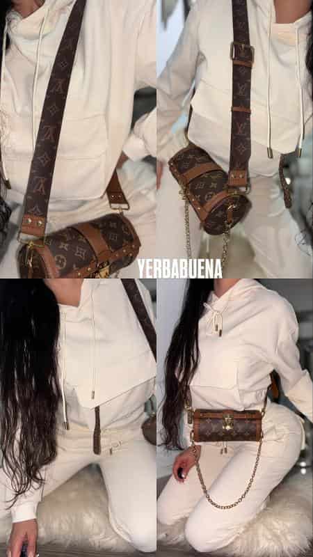 CONJUNTO LOUIS VUITTON MONOGRAM CIERRE NUDE - miniatura 2