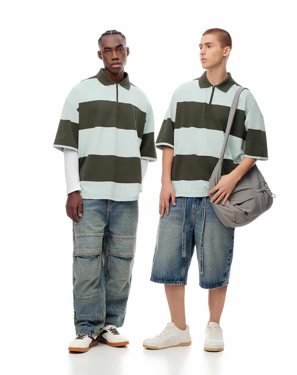 Polo oversize algodón rayas hombre - miniatura 2