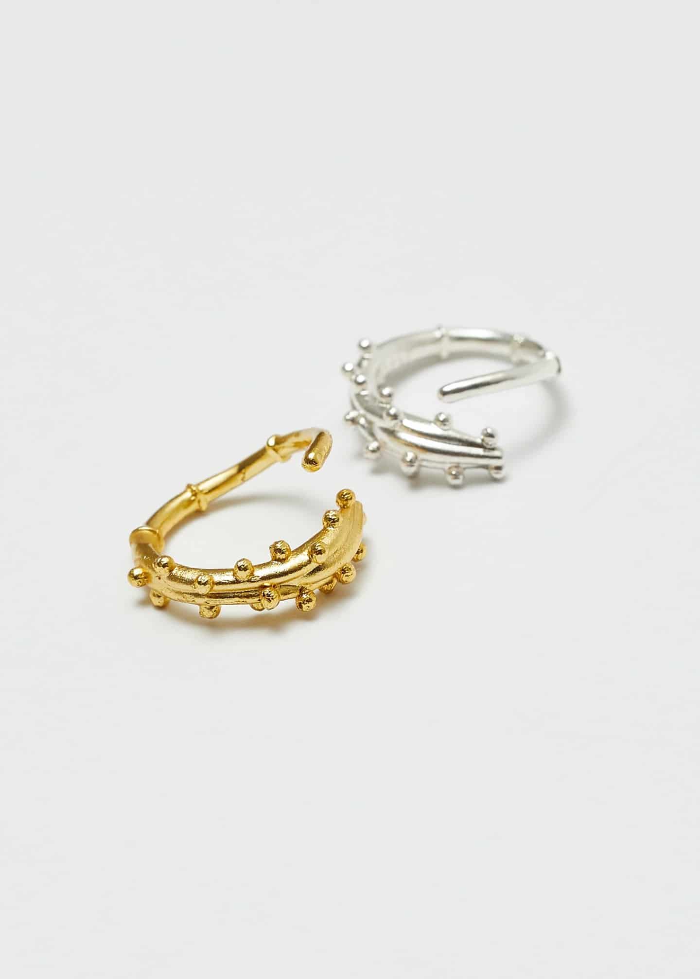 Set de anillos Estambre dorado y plata - miniatura 1