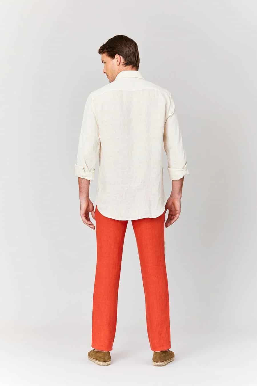 Men's linen pants chili basic - miniatura 10
