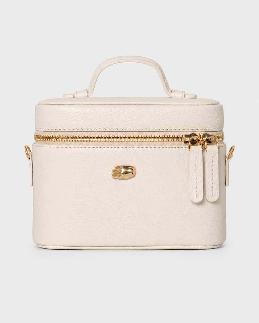 Petite Voyager Cream Leather Bag - miniatura 1