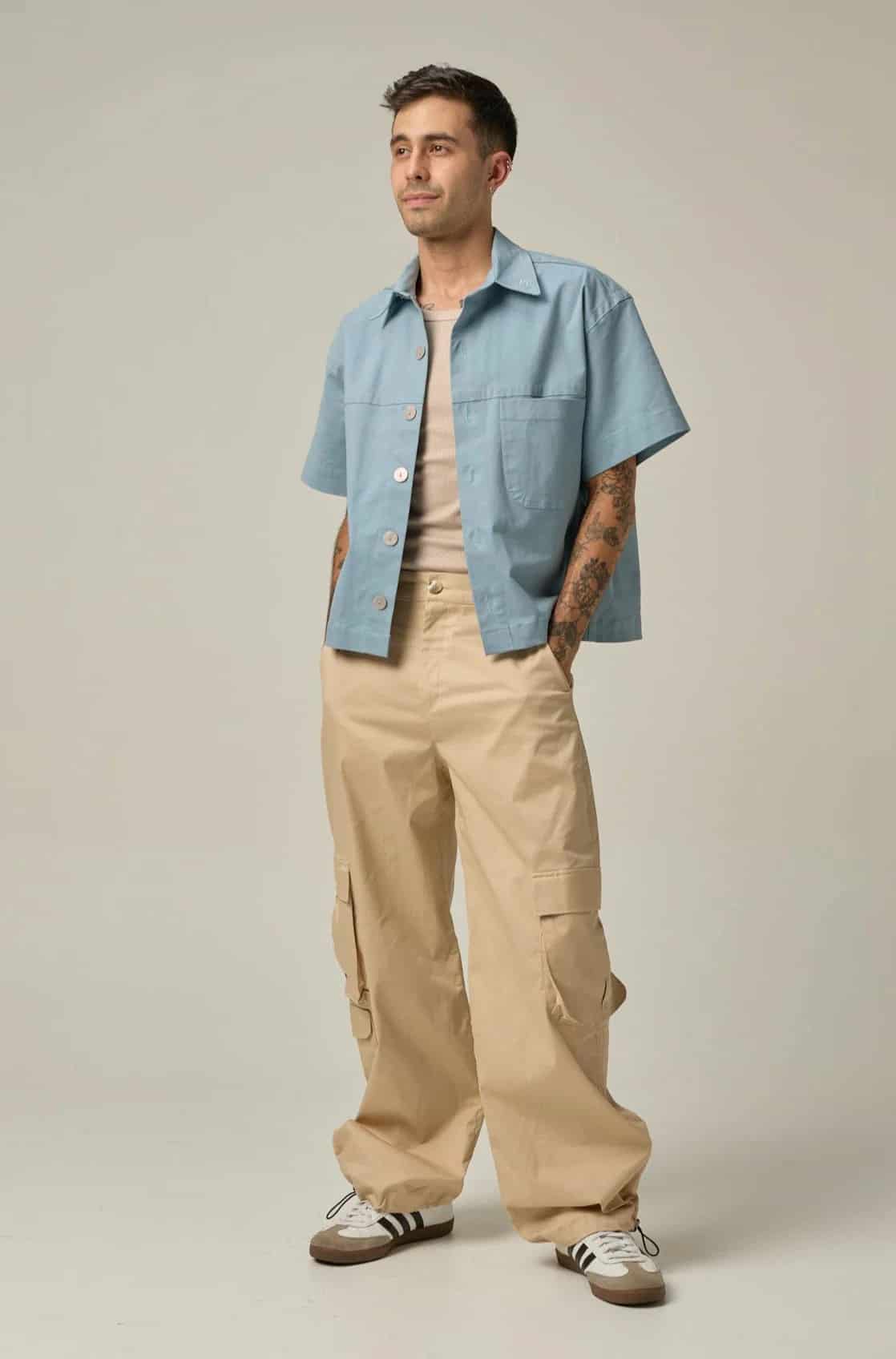 Camisa Boxy | azul piedra - miniatura 2