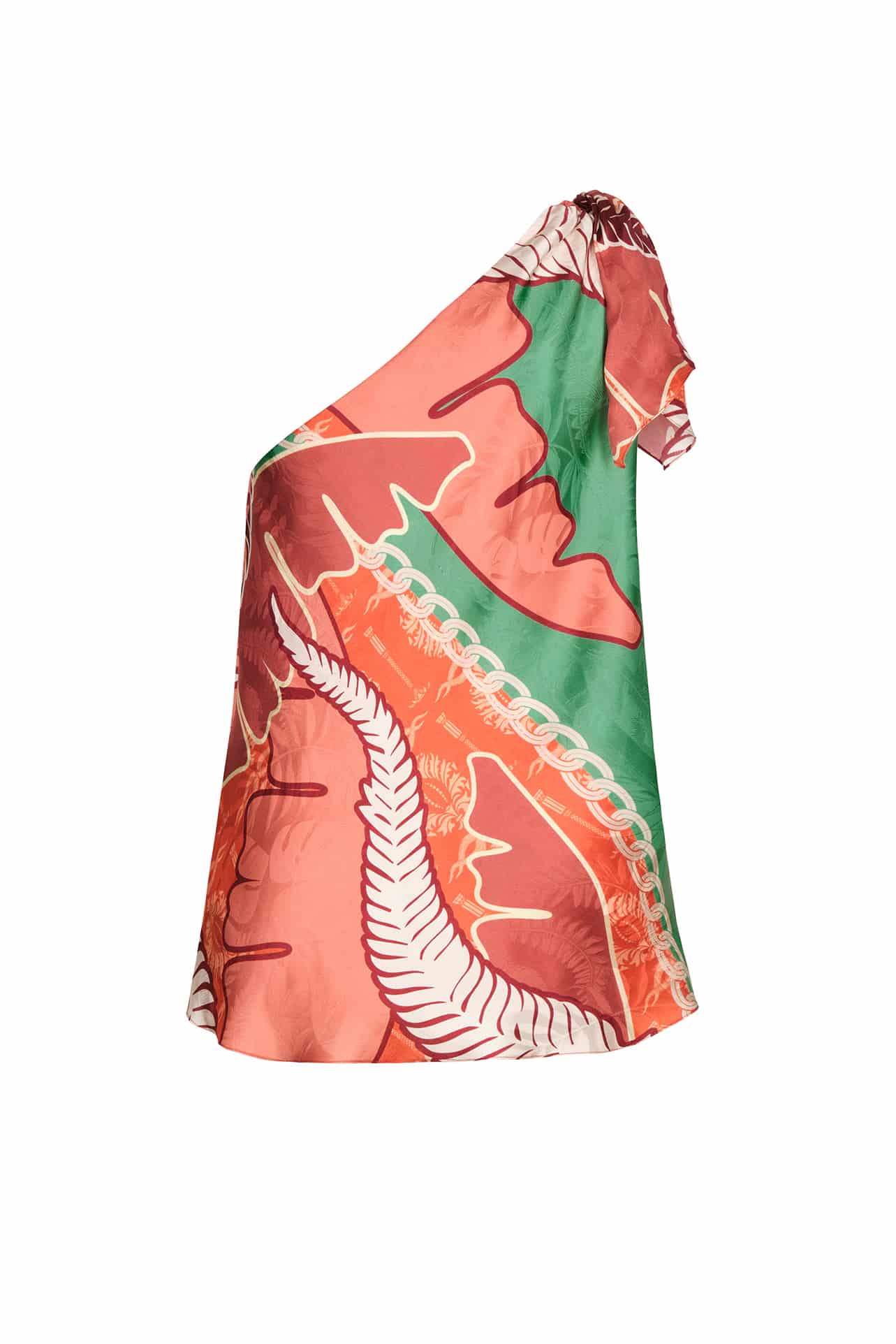 Myanmar Jacquard Blouse / Coral - miniatura 3