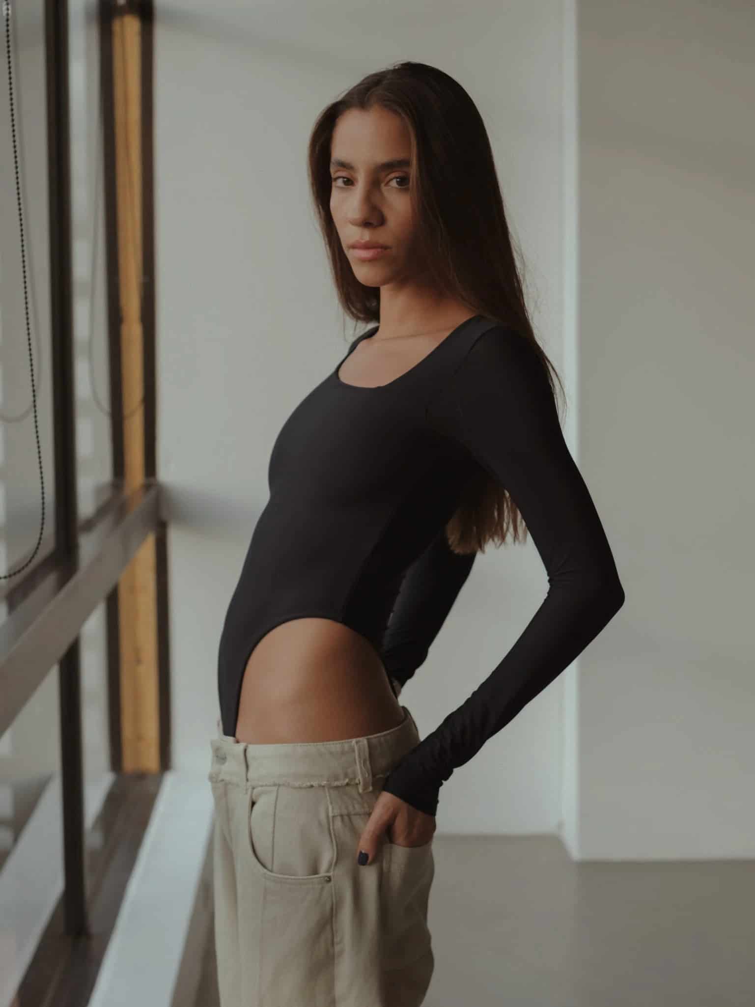 OPEN CURVE BODYSUIT - BLACK - miniatura 4