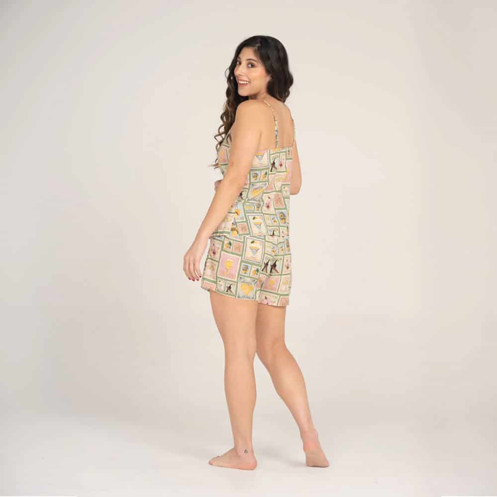Conjunto de Pijama Short Estampilla. - miniatura 2