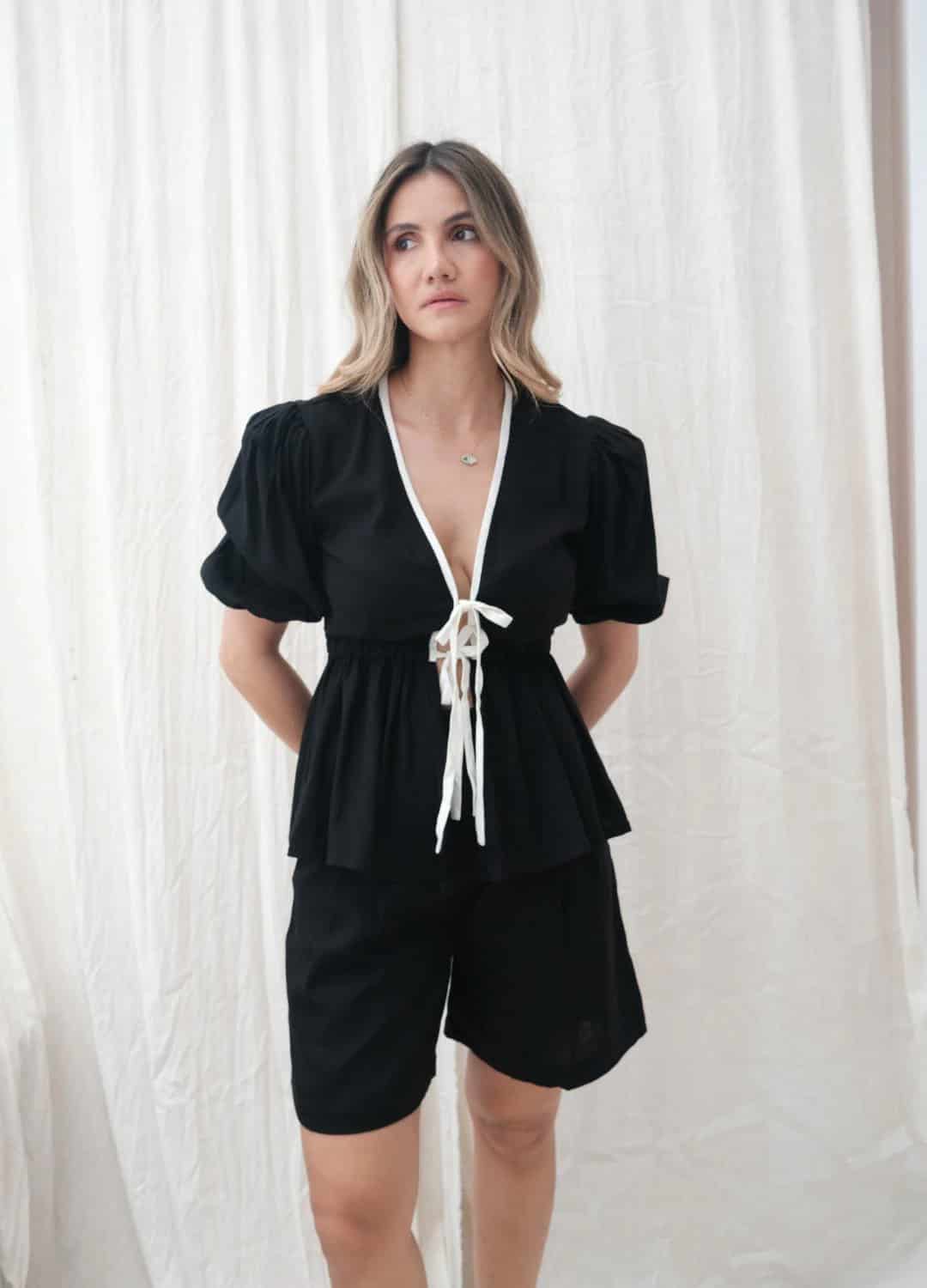 Blusa Arboleda Negro/Ivory - miniatura 2