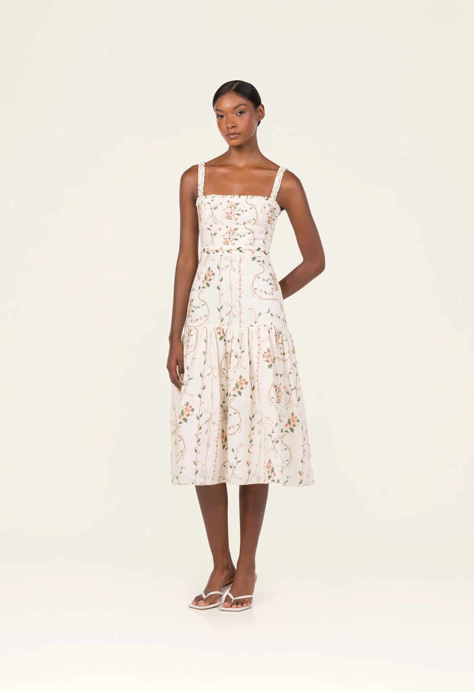 Nispero  Navegante Midi Dress - miniatura 5