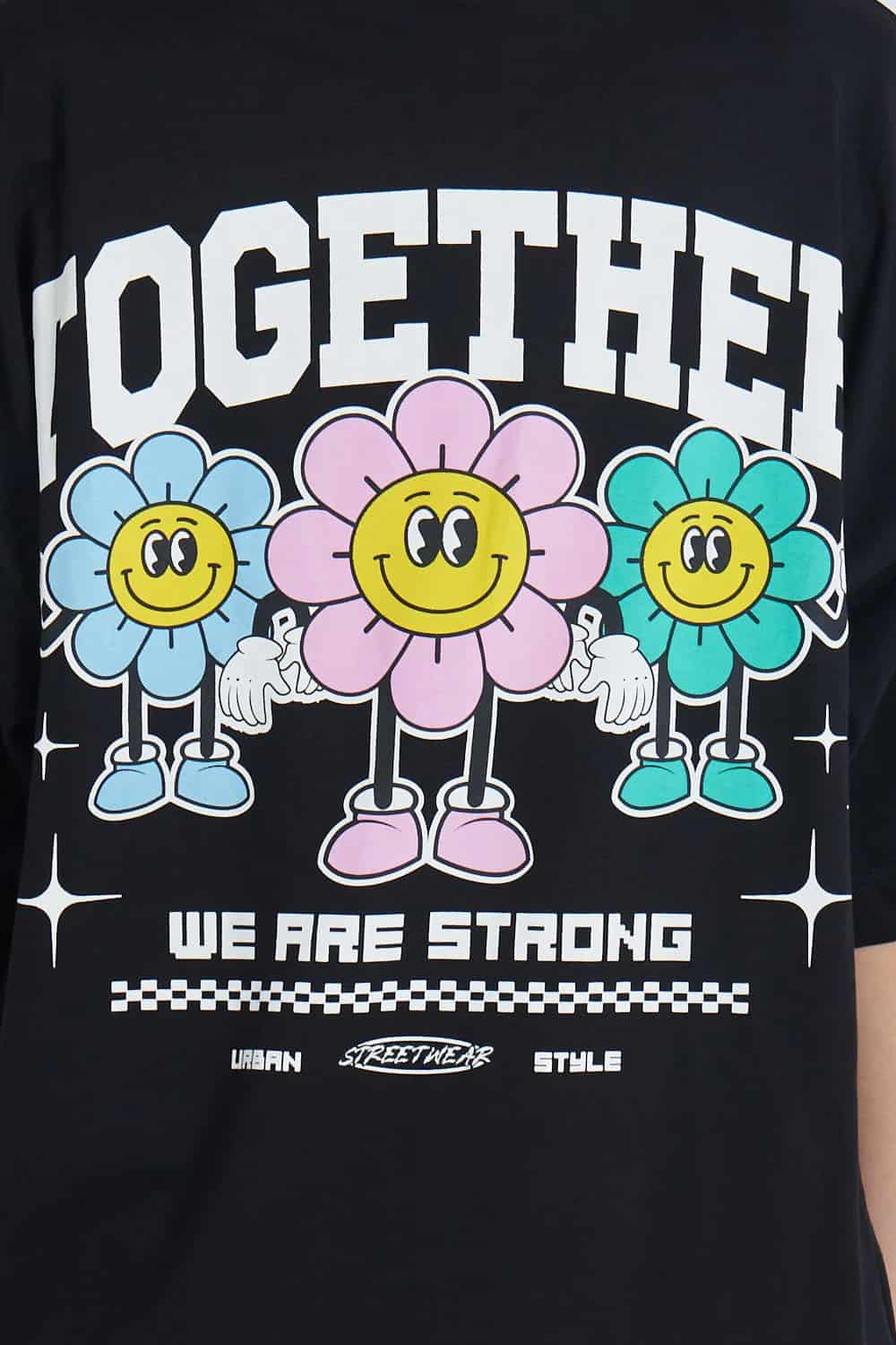Camiseta oversize estampado Together Negro | DROP 03 | - miniatura 2