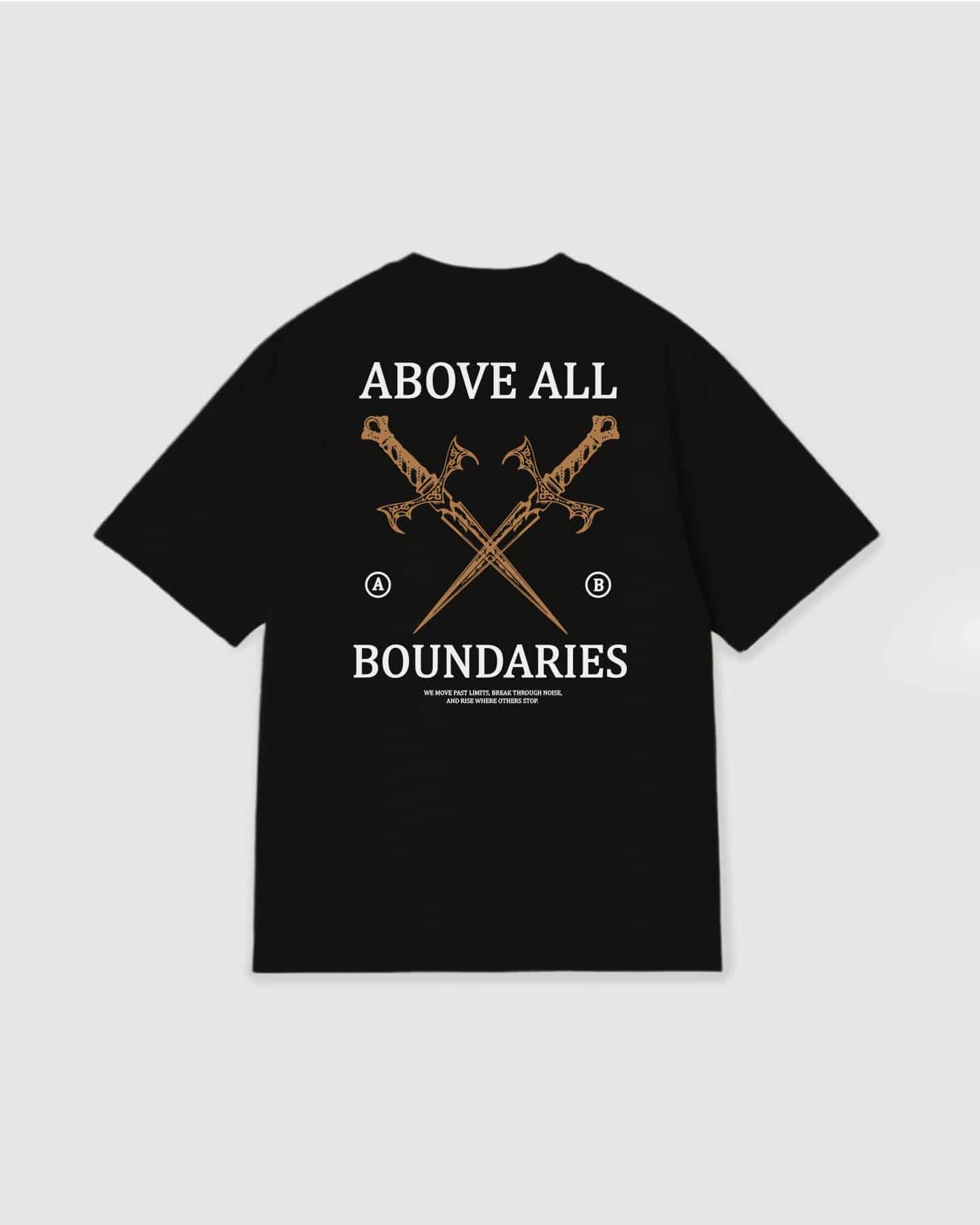 Oversized T Shirt Boundaries Black - miniatura 1