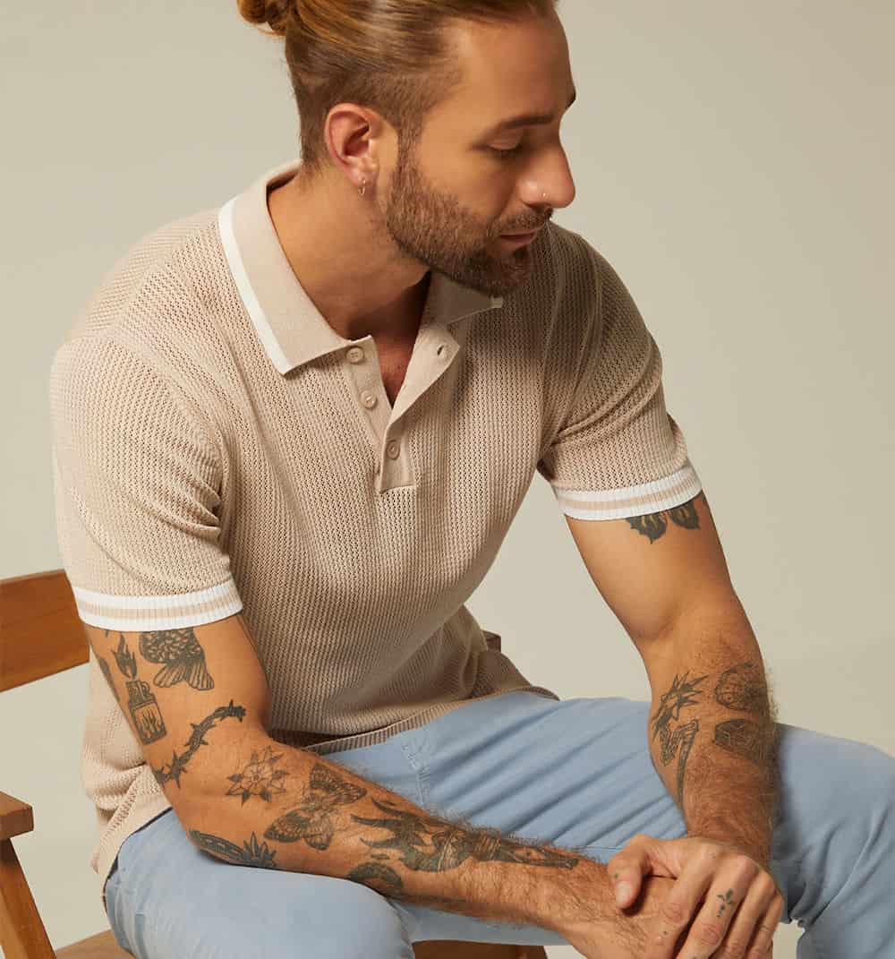 Polo para hombre tejida - miniatura 9