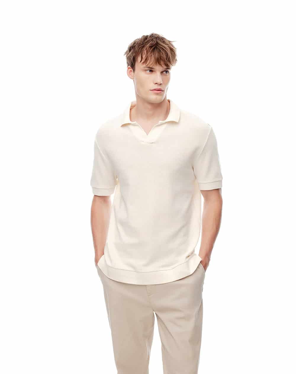 Polo regular algodón vainilla hombre - miniatura 2