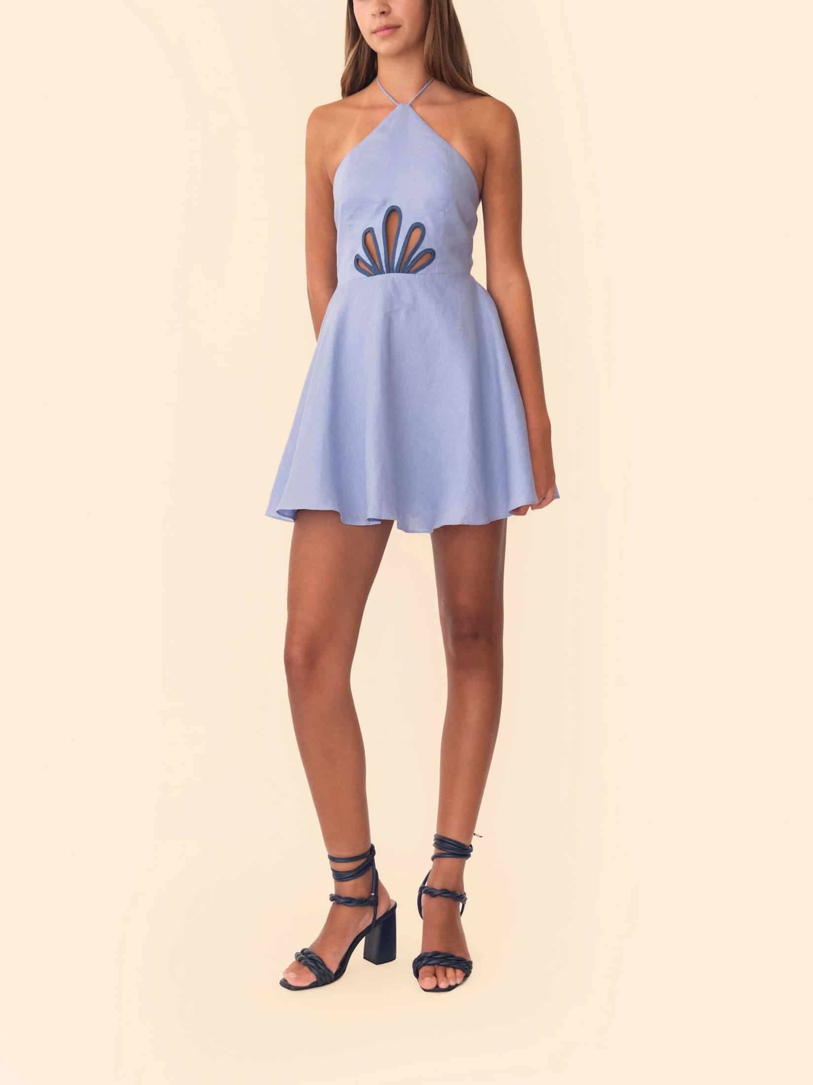 PERLIA DRESS MEDIUM BLUE - miniatura 3