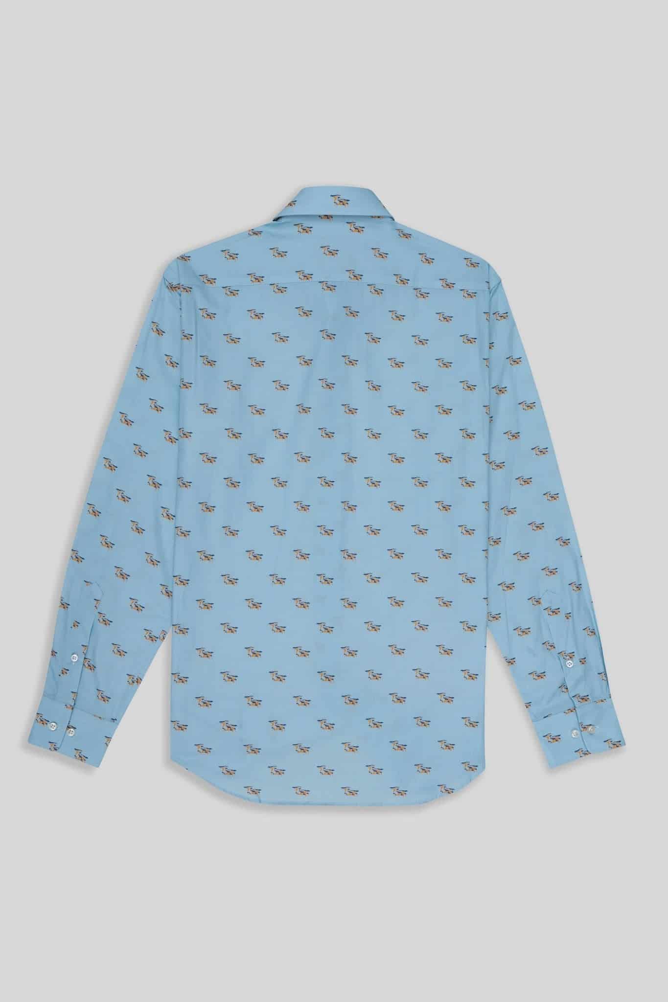 Men's cotton shirt sky blue lorenzo - miniatura 2