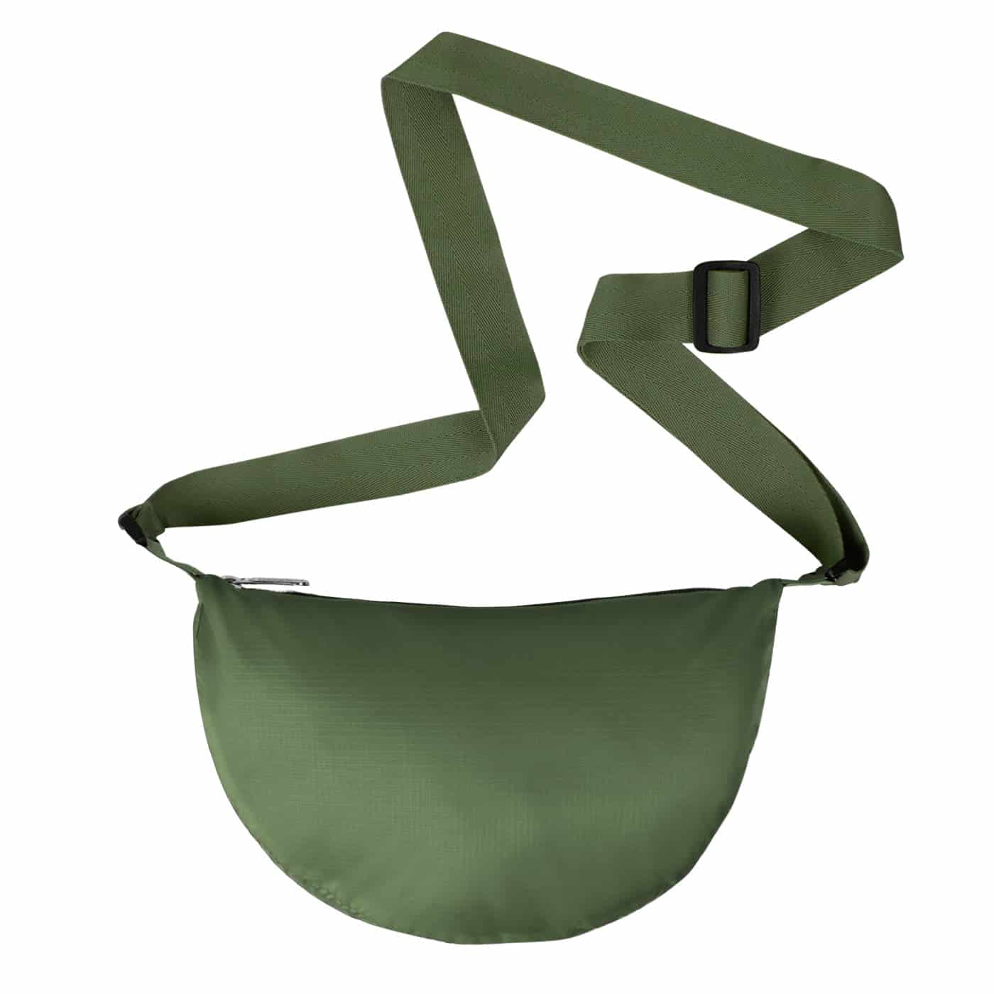 Bolso City Pequeño Manos Libres Plegable Color Verde Militar - miniatura 1