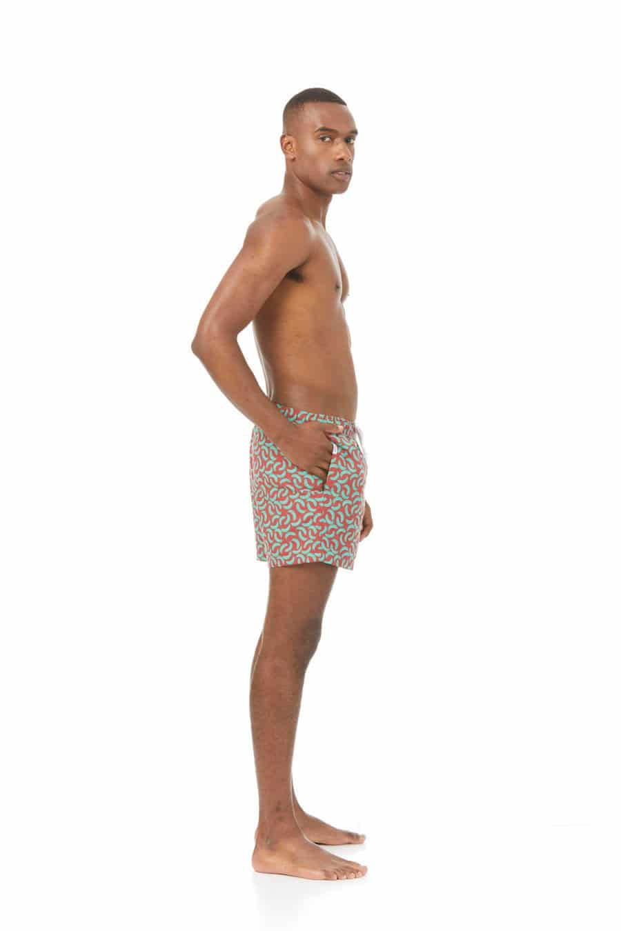Men's bananas swim trunk burdeos - miniatura 4