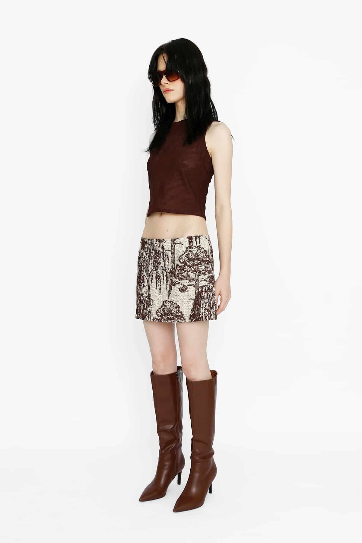 Mini Skirt in Brown Willow - miniatura 2