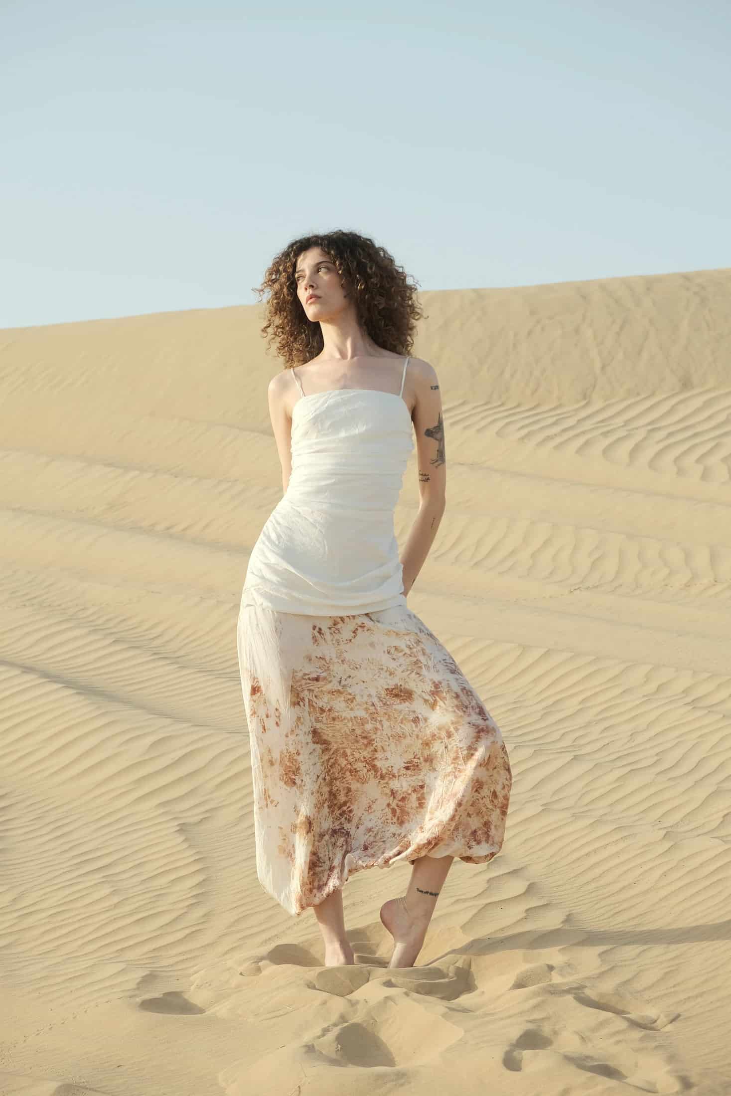 Draped Silk Twill Jumpsuit - miniatura 3