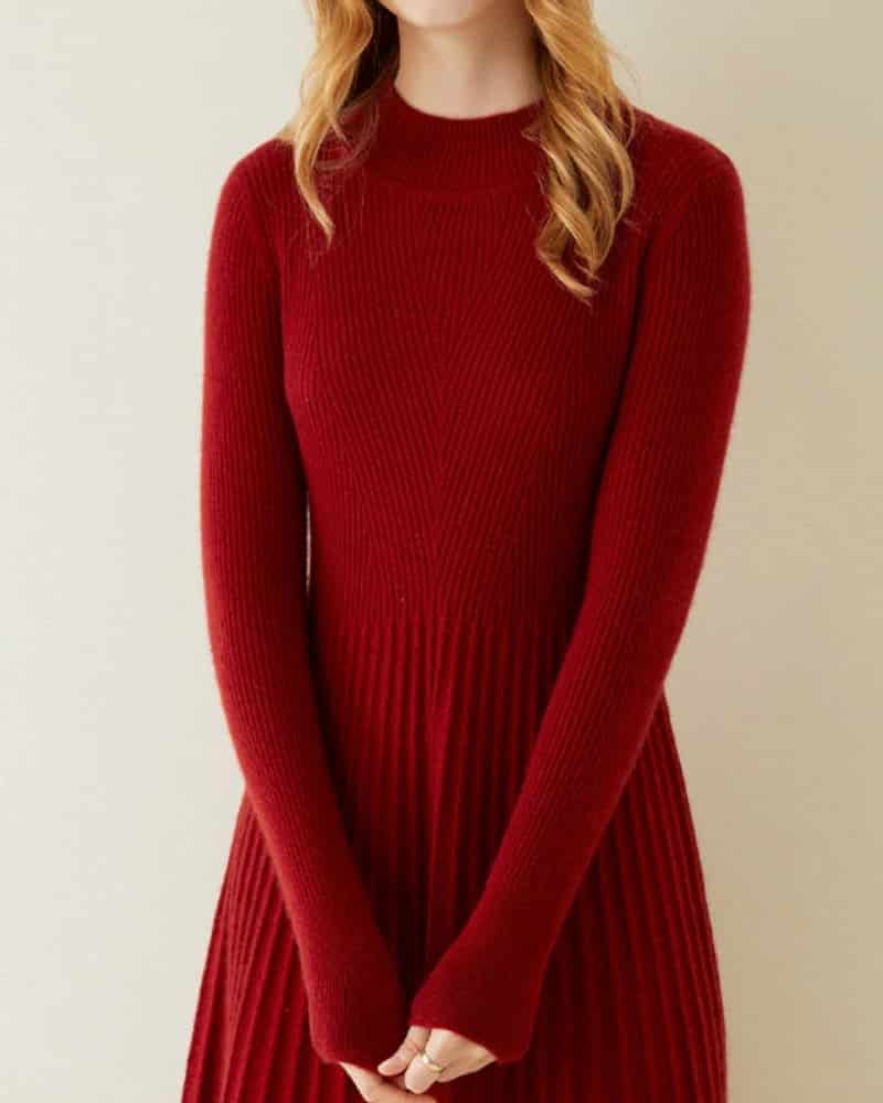 Pure Cashmere Flare Dress - miniatura 3