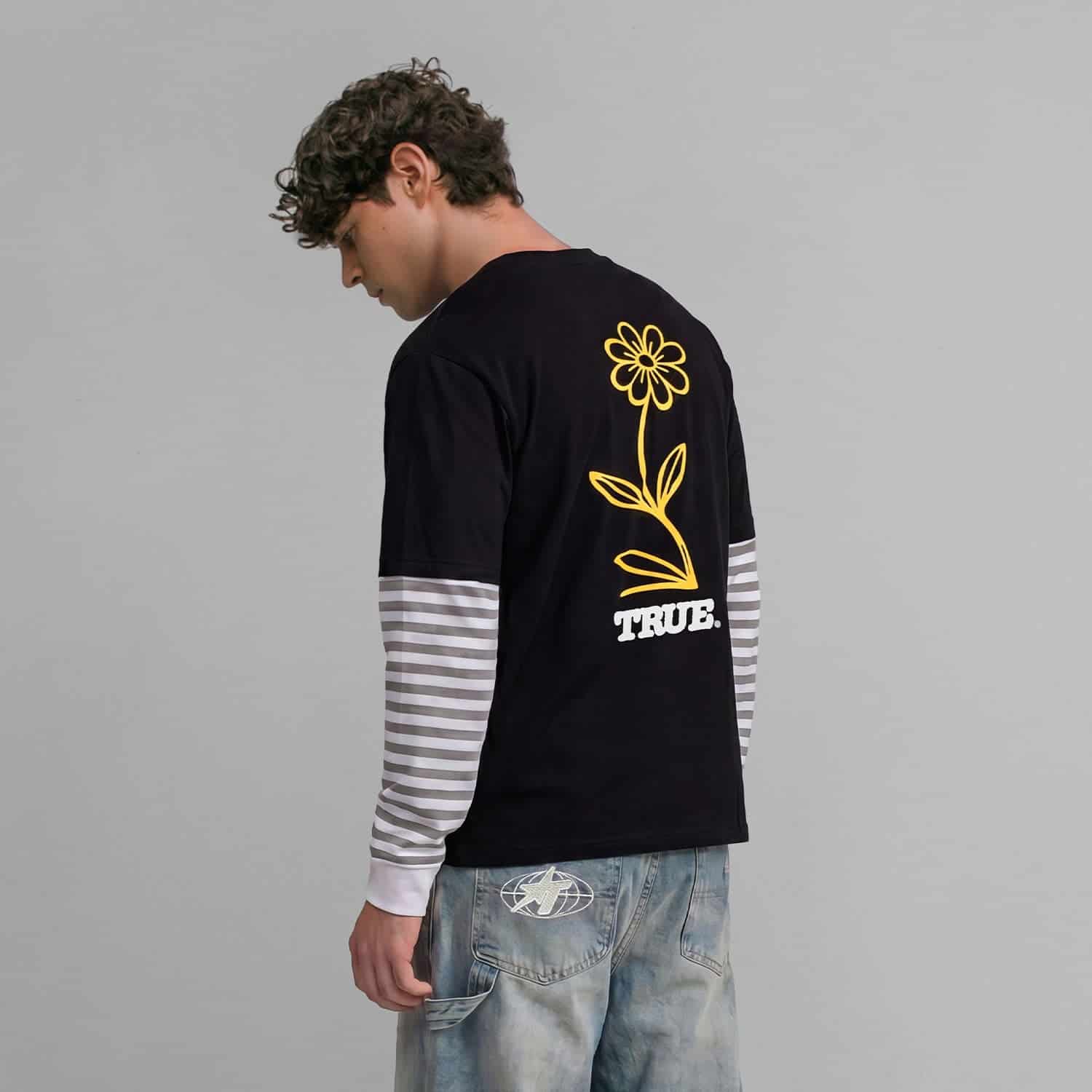 Flower Boxy LS - Black - miniatura 7
