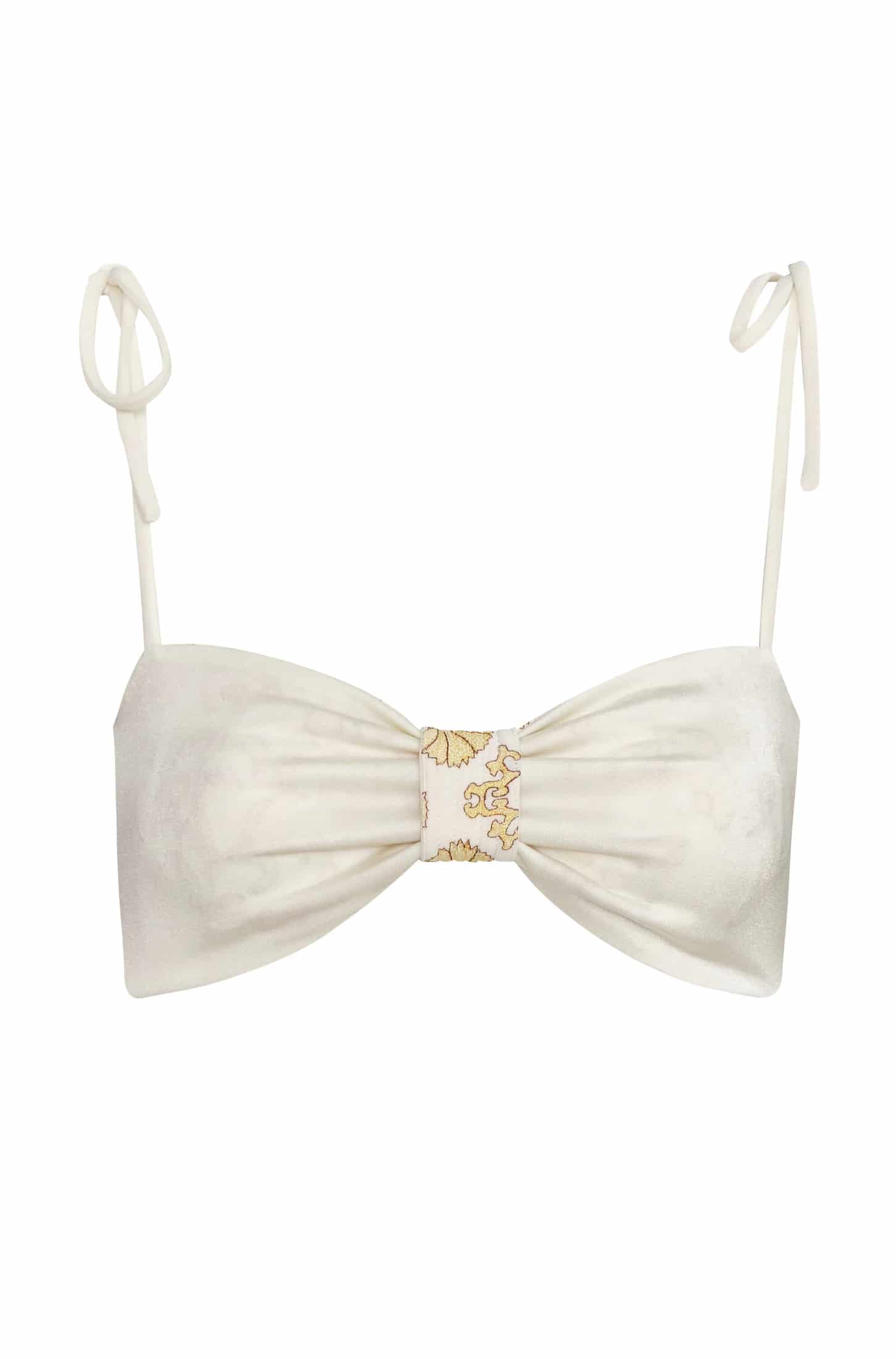 San Miguel Embroidered Top / Yellow Flowers - Ivory - miniatura 5