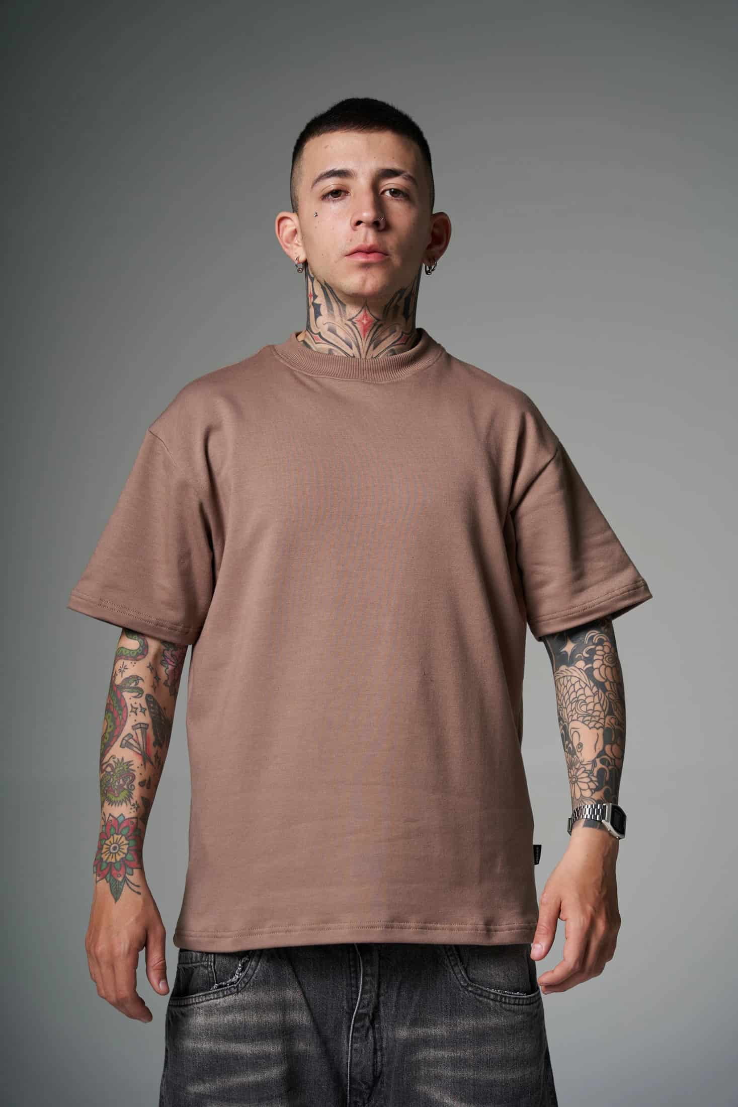 CAMISETA TAUPE OVERSIZE SVG 260 GRAMOS 14491 - miniatura 1