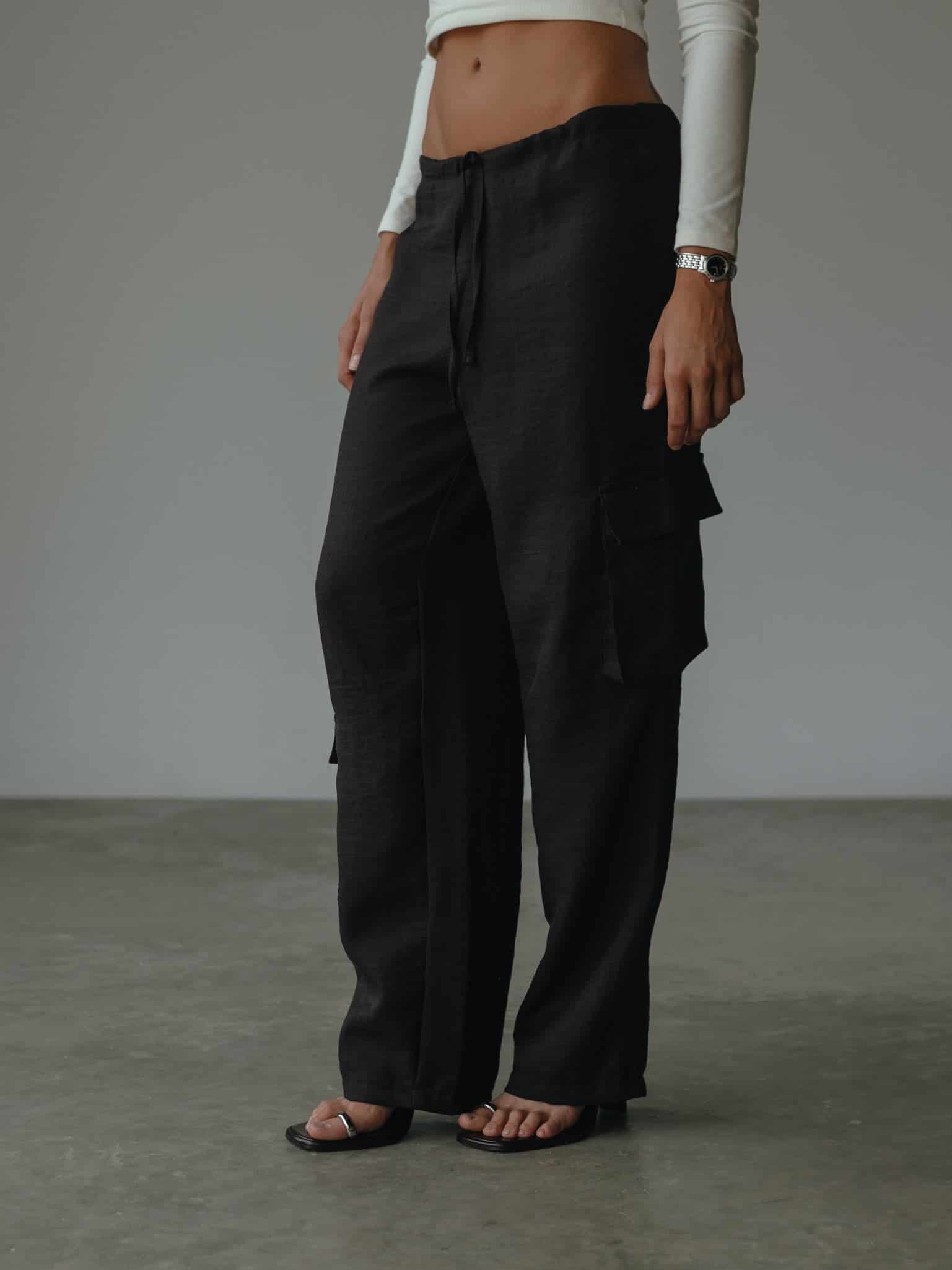 LIGHT CARGO PANT - BLACK - miniatura 5