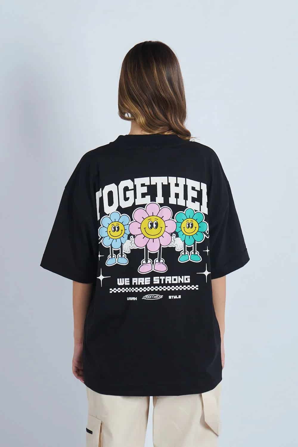 Camiseta oversize estampado Together Negro | DROP 03 | - miniatura 1