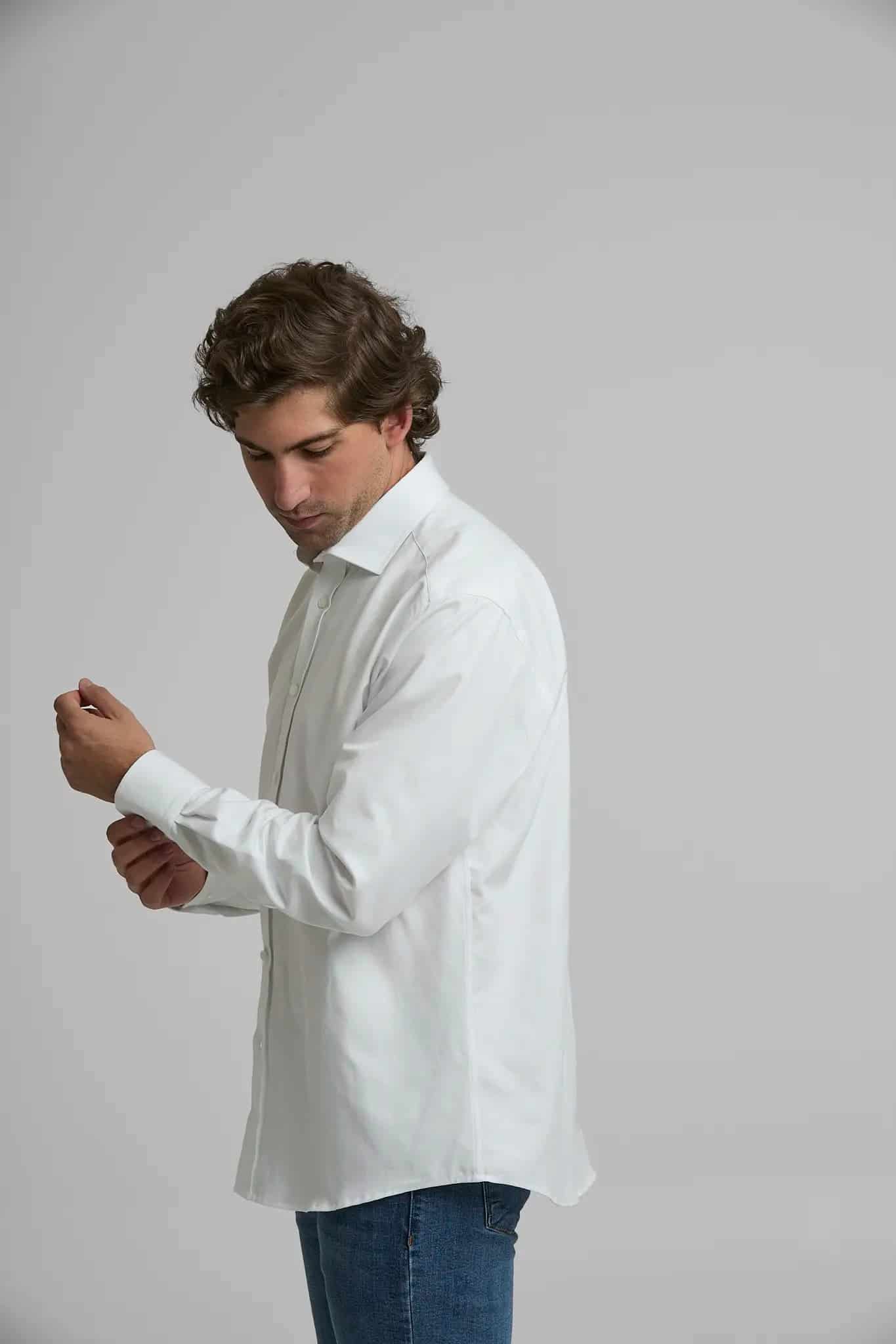 Camisa Hombre Oxford Blanca - miniatura 3